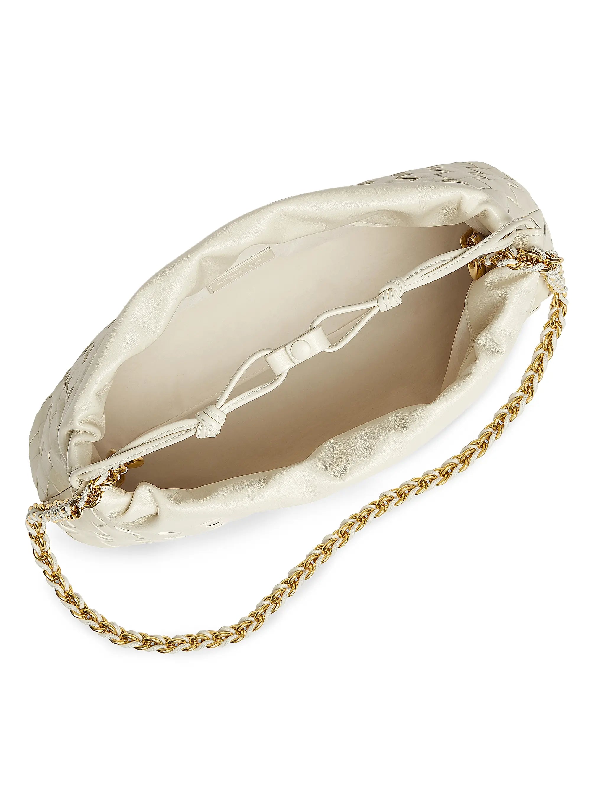 Bottega Veneta Soiree Intrecciato Leather Chain Shoulder Bag