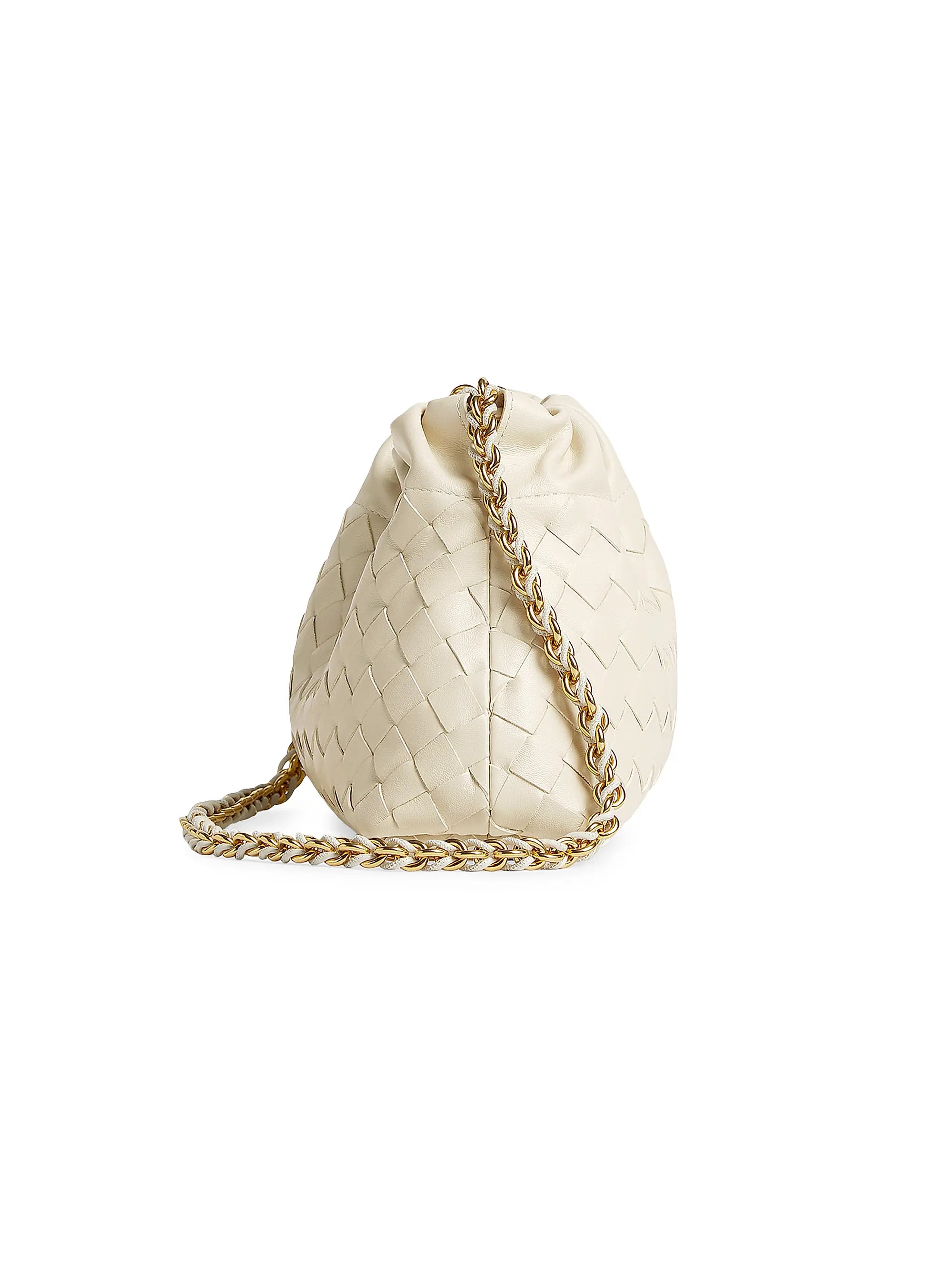 Bottega Veneta Soiree Intrecciato Leather Chain Shoulder Bag