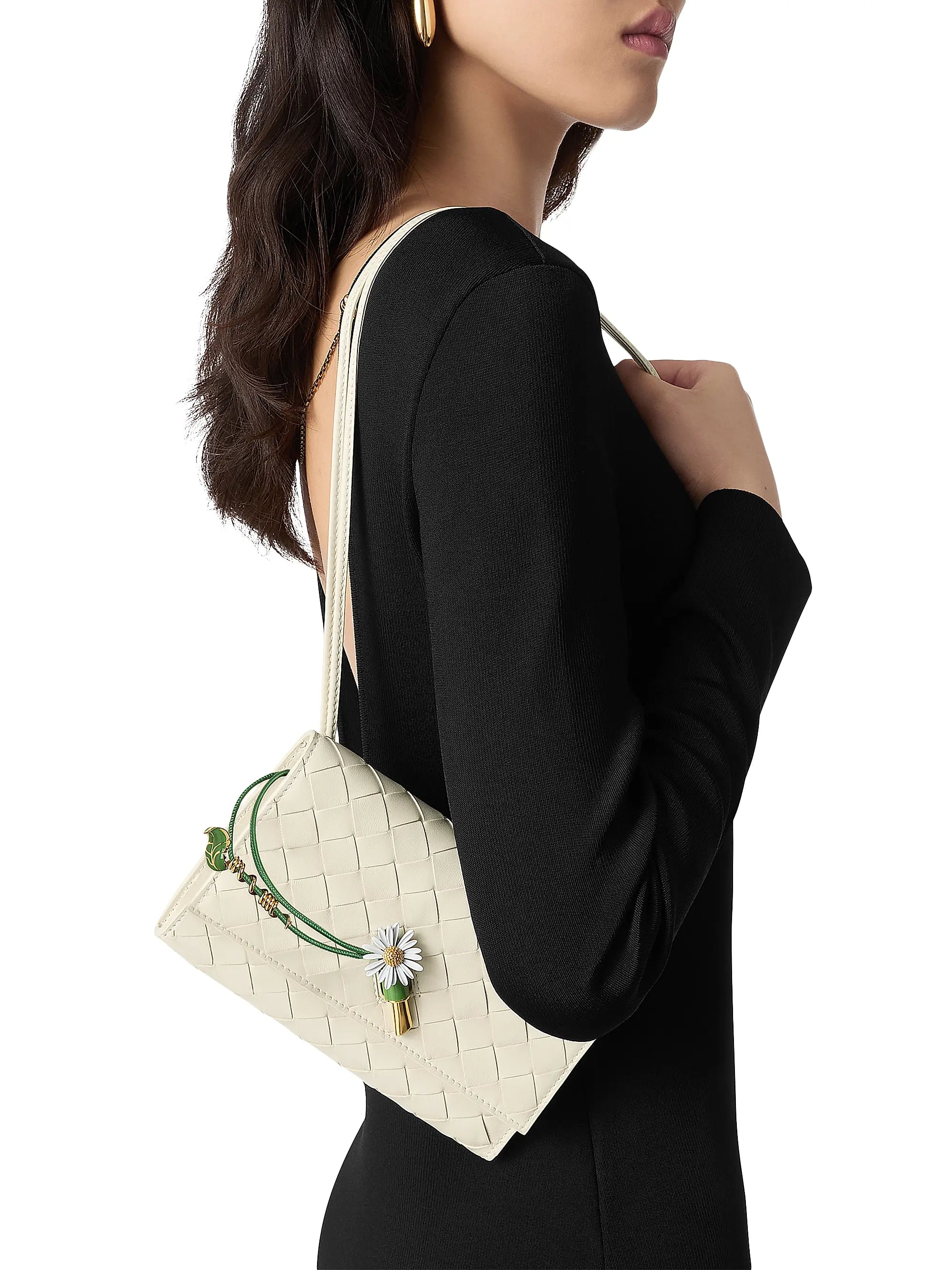 Bottega Veneta Daisy Intrecciato Leather Pouch