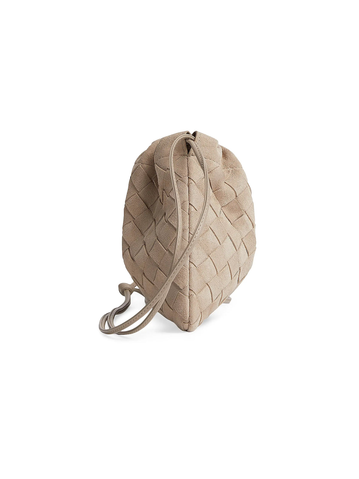 Bottega Veneta Small Dustbag Intrecciato Suede Crossbody Bag