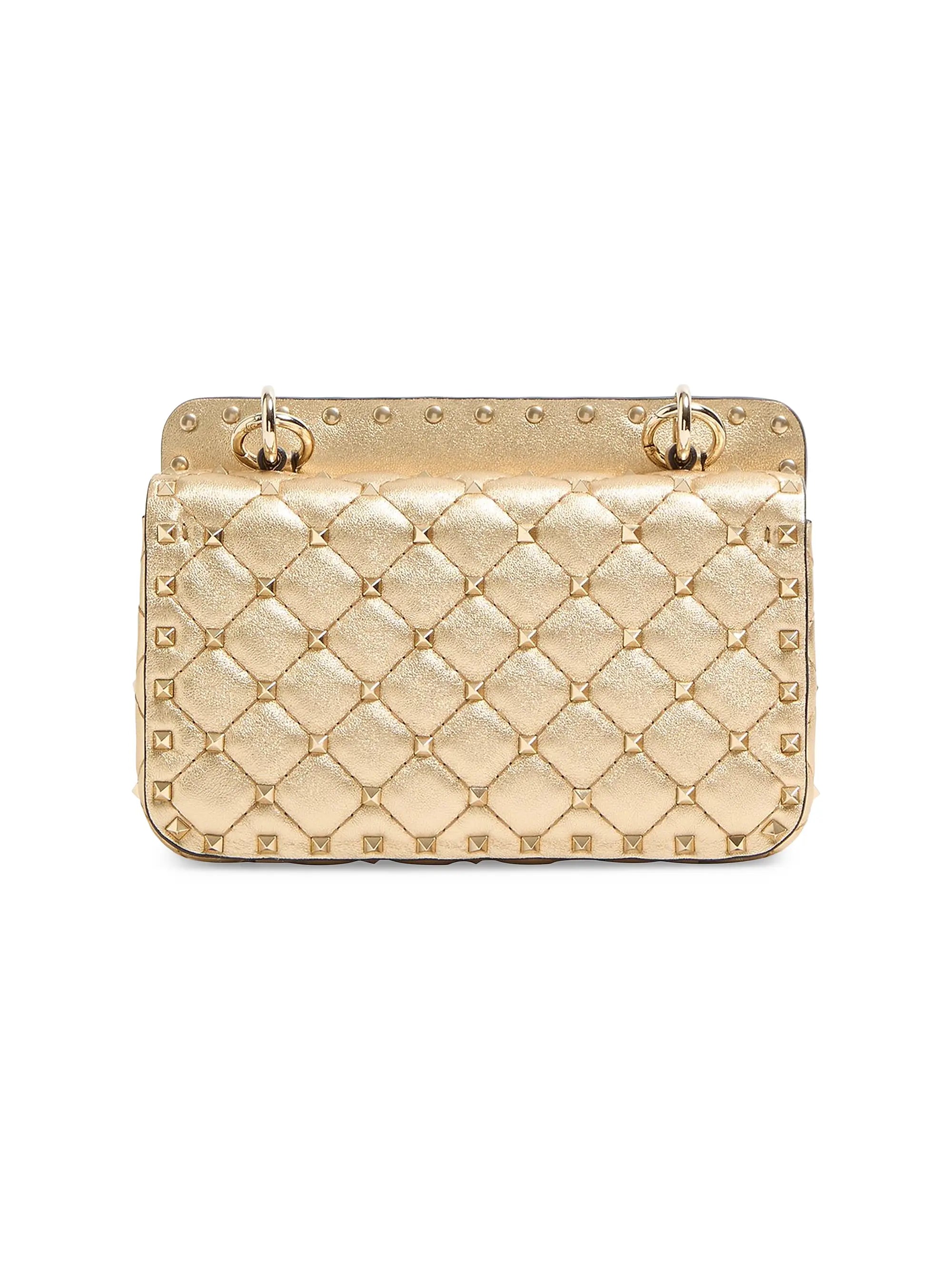 Valentino Garavani Rockstud Spike Small Laminated Nappa Crossbody Bag