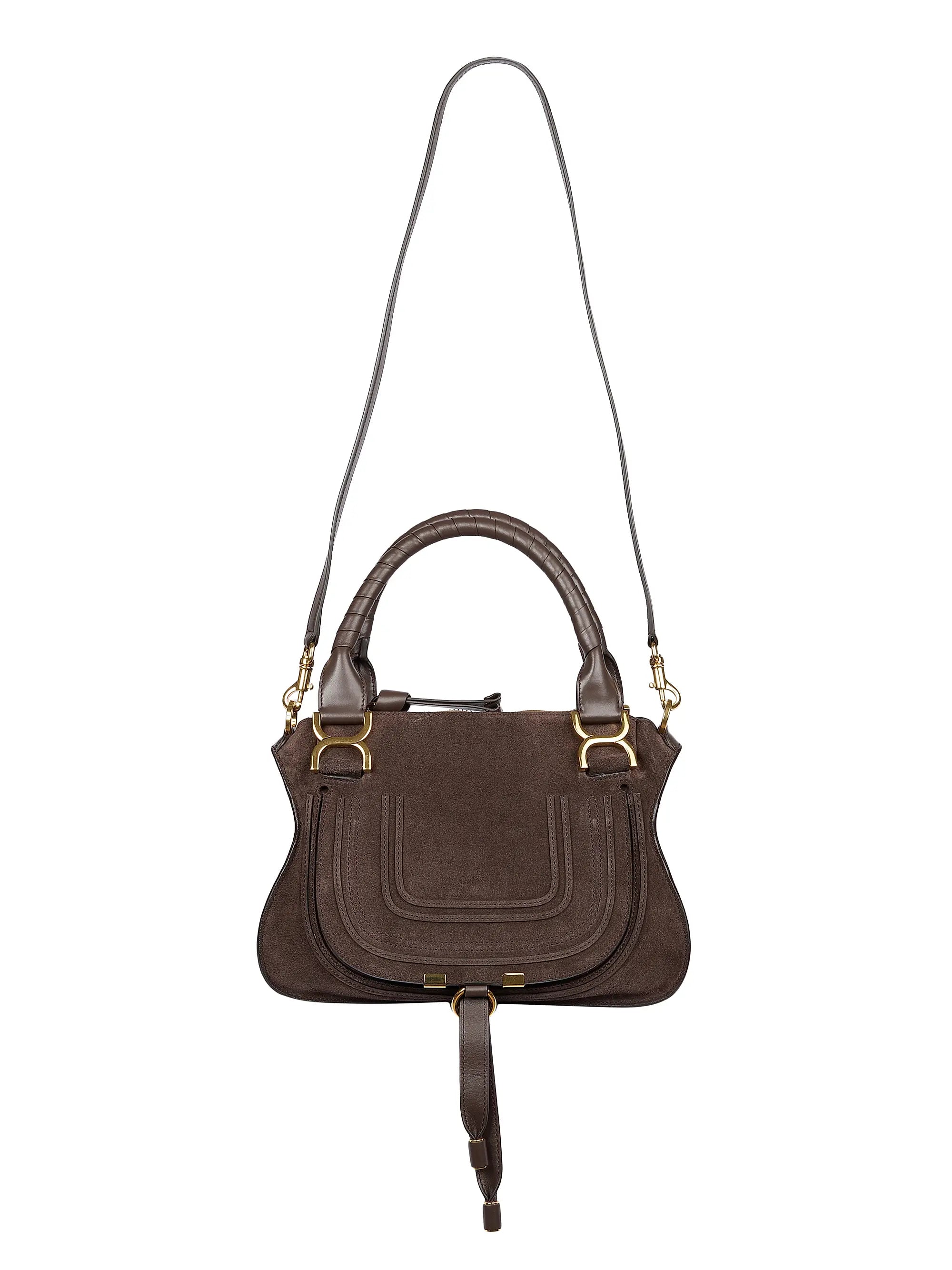 Chloé Marcie Small Suede Top Handle Bag