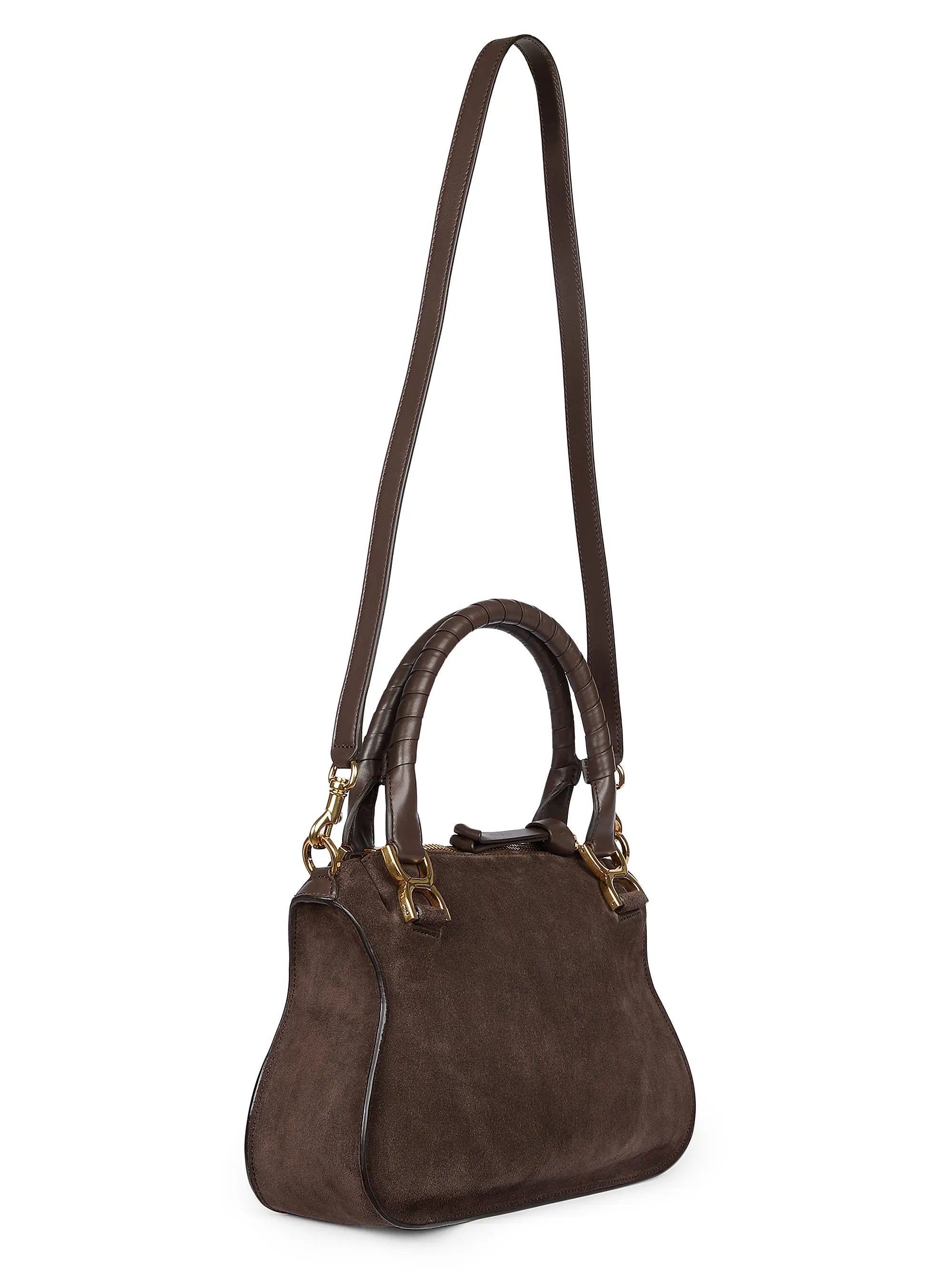 Chloé Marcie Small Suede Top Handle Bag