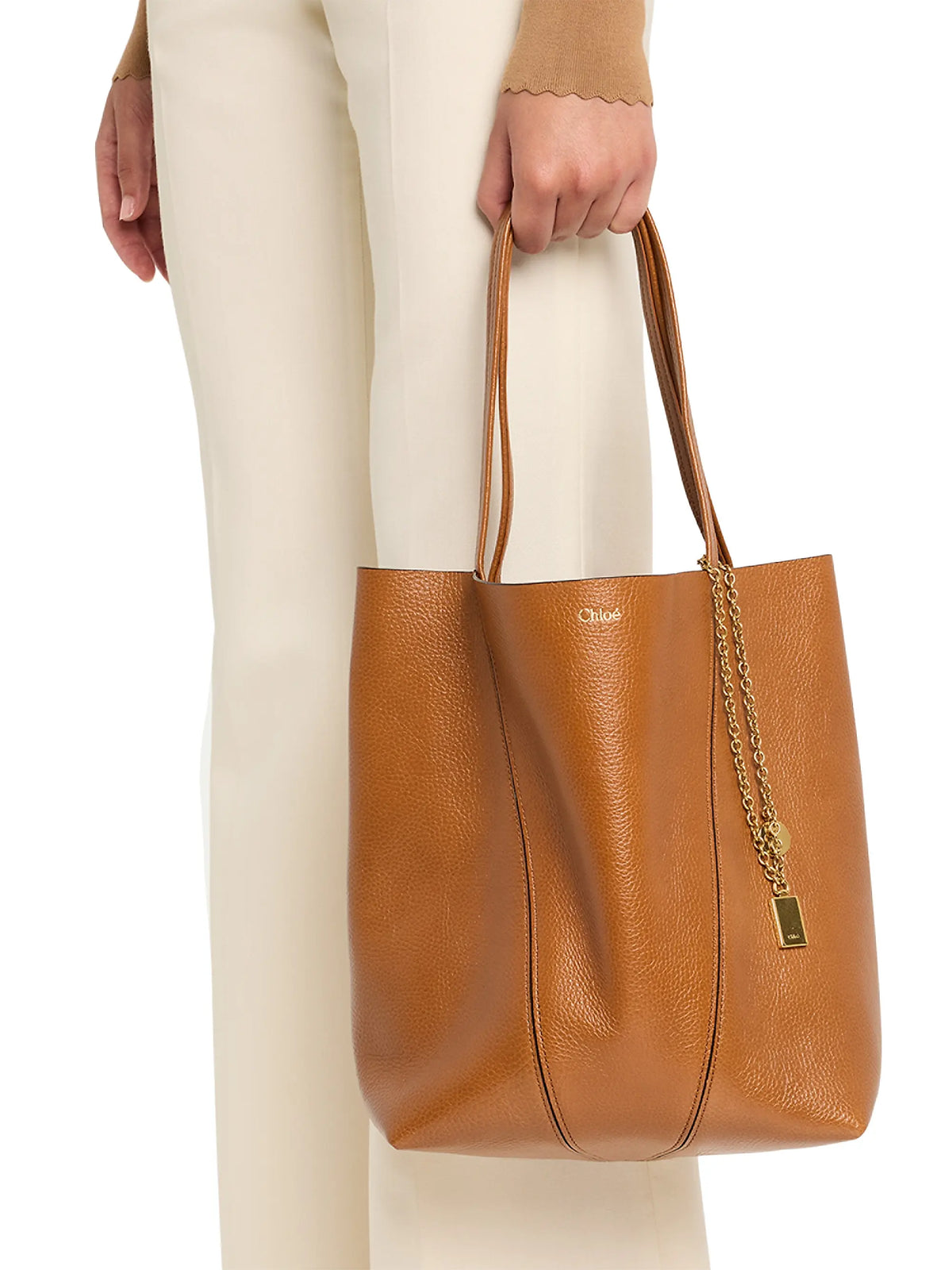 Chloé Medium Spin Sweet Leather Tote Bag
