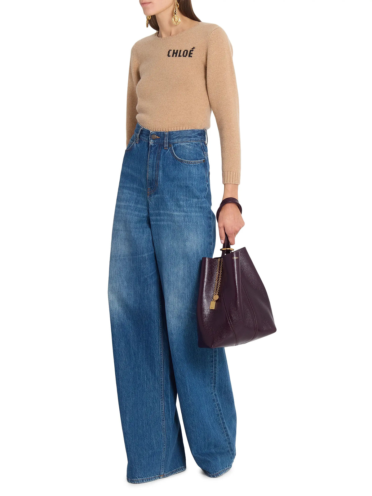 Chloé Medium Spin Sweet Leather Tote Bag