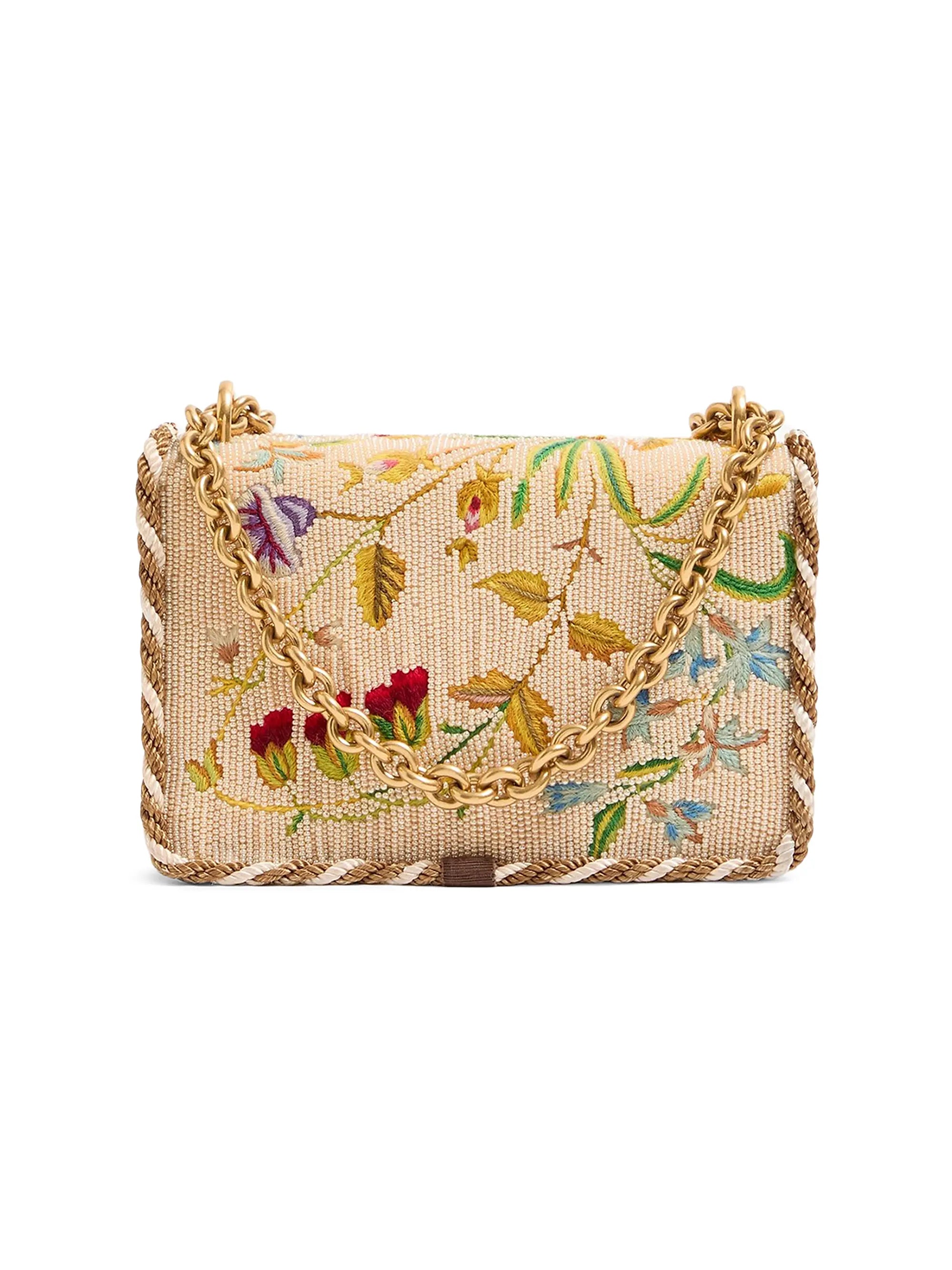 Valentino Garavani Vain Small Embroidered Shoulder Bag