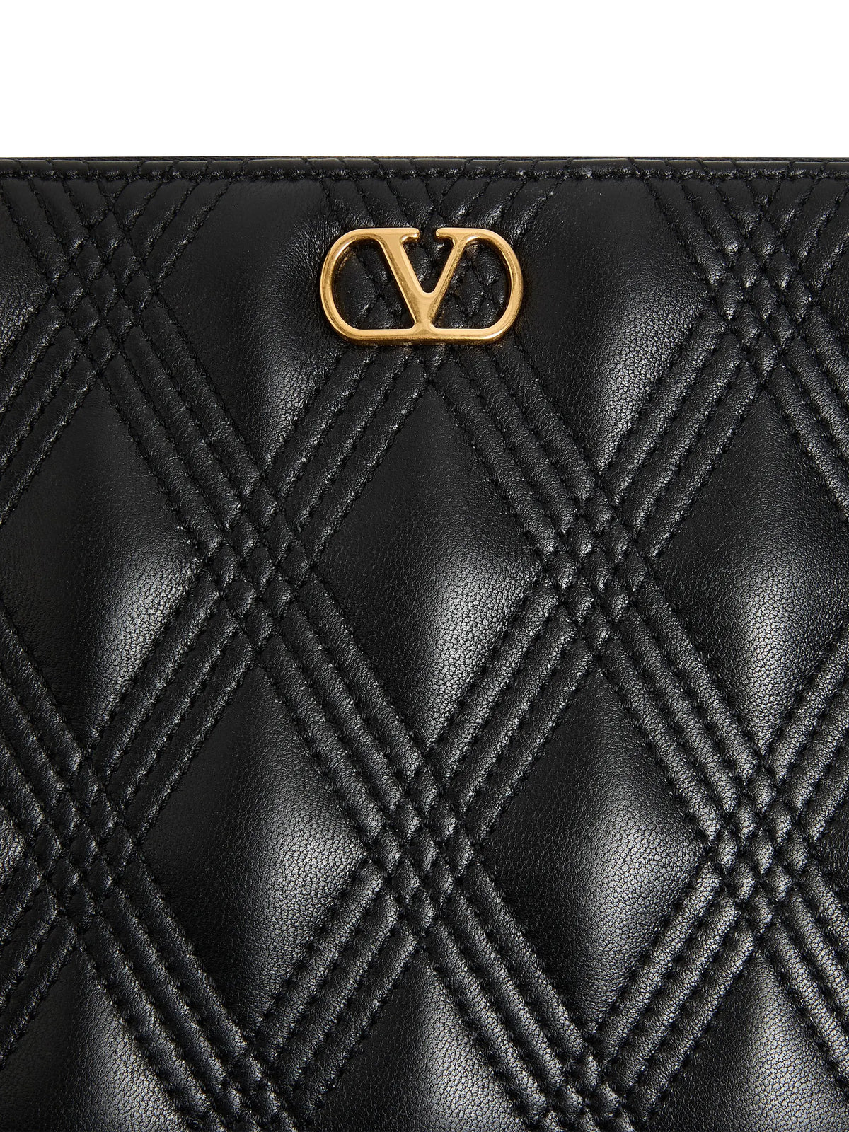 Valentino Garavani Quiltie 67 Pouch in Quilted Nappa Leather