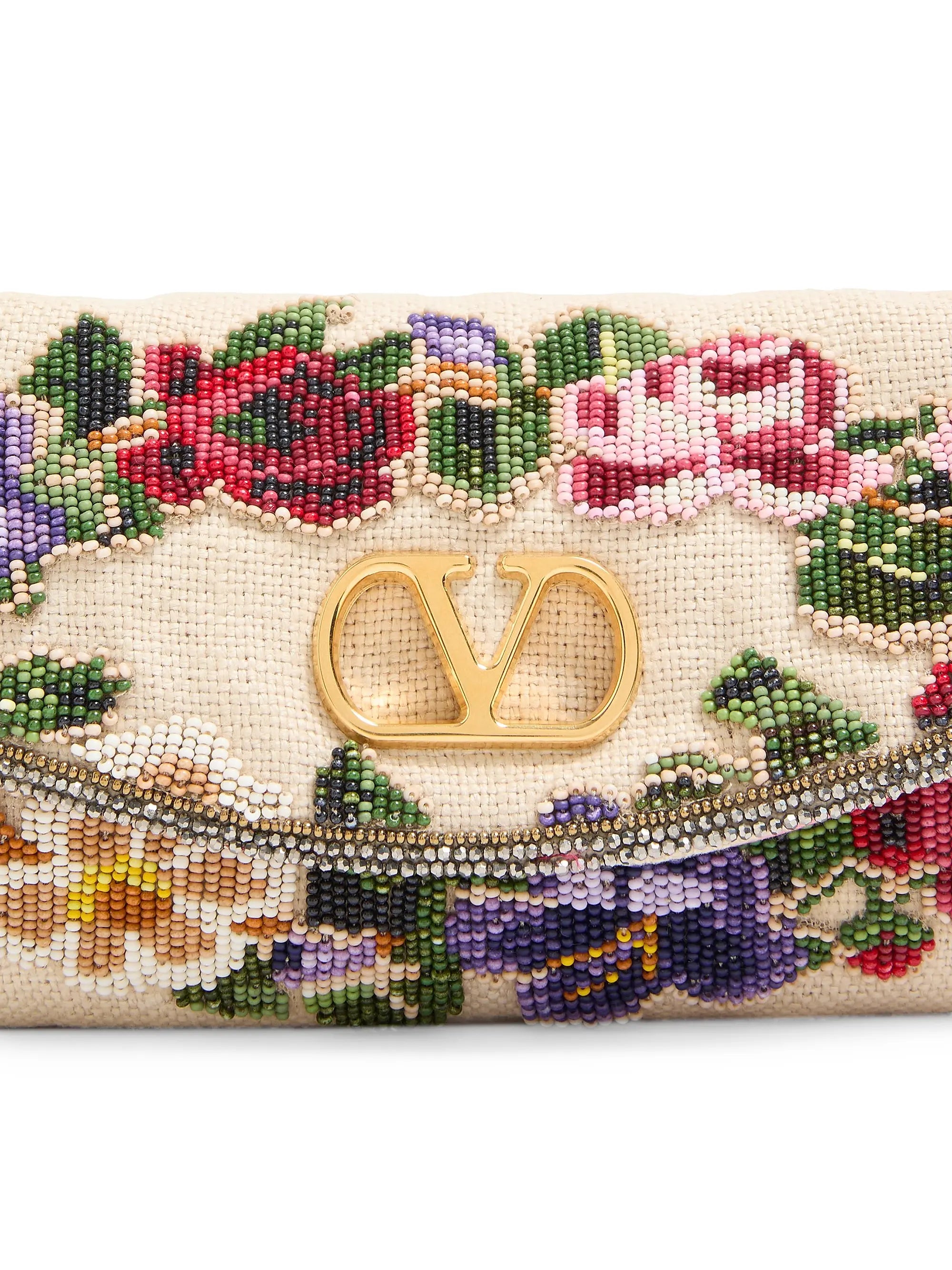 Valentino Garavani Vain Soft Embroidered Small Shoulder Bag