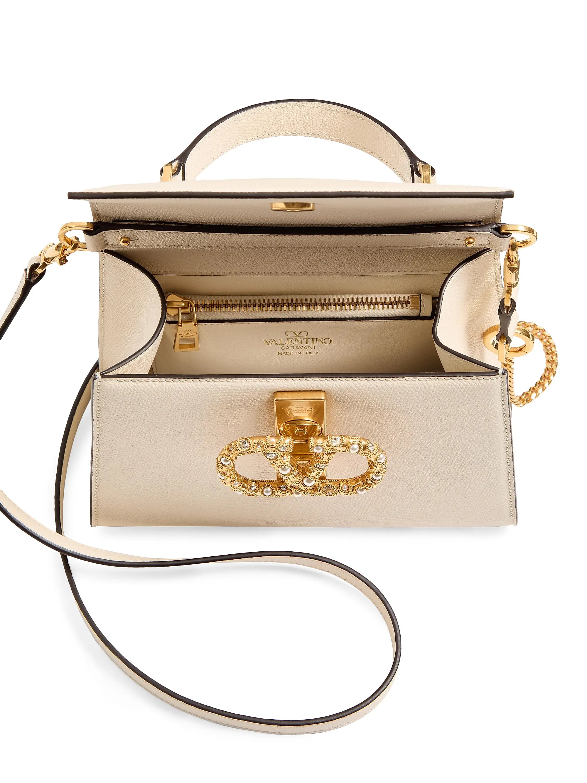 Valentino Garavani VSling Small Top Handle Bag in Grainy Calfskin