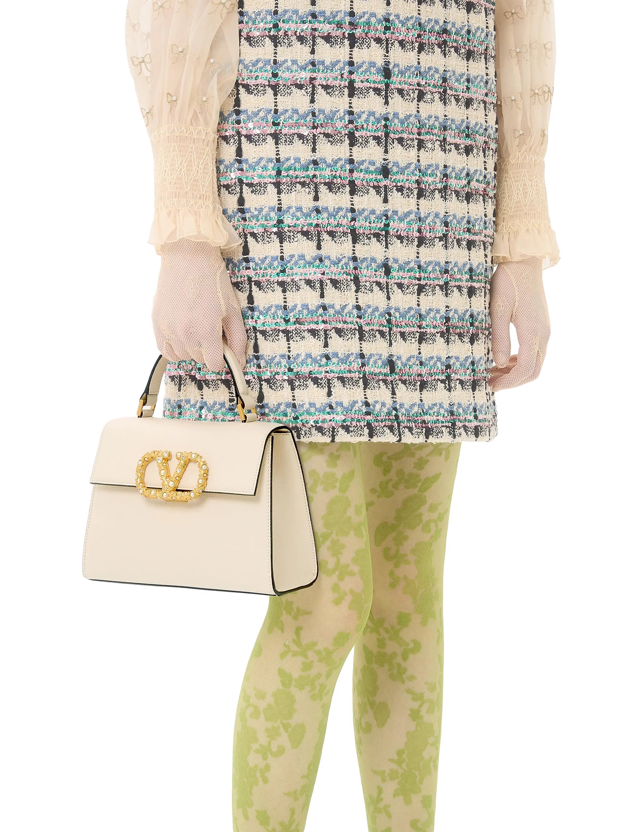 Valentino Garavani VSling Small Top Handle Bag in Grainy Calfskin