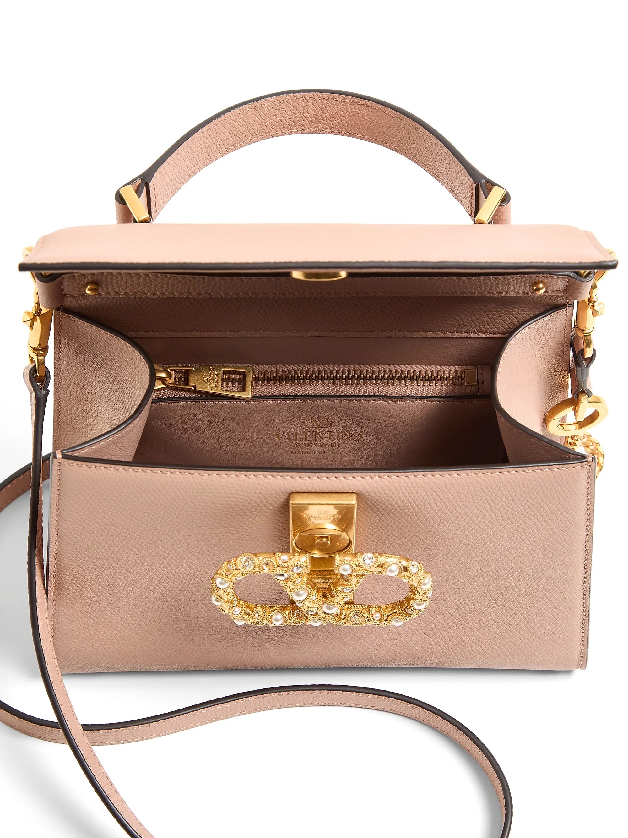 Valentino Garavani VSling Small Top Handle Bag in Grainy Calfskin