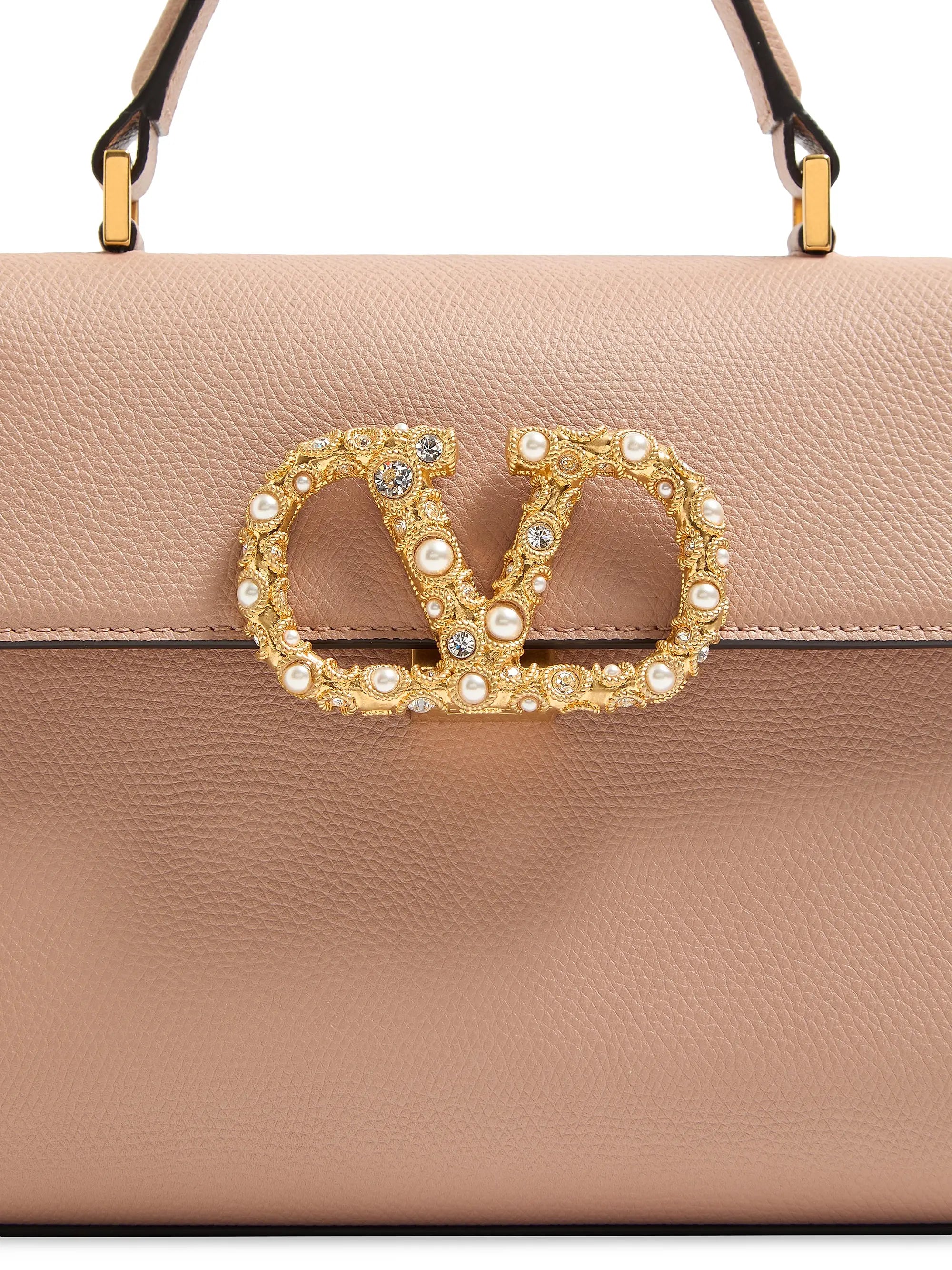 Valentino Garavani VSling Small Top Handle Bag in Grainy Calfskin