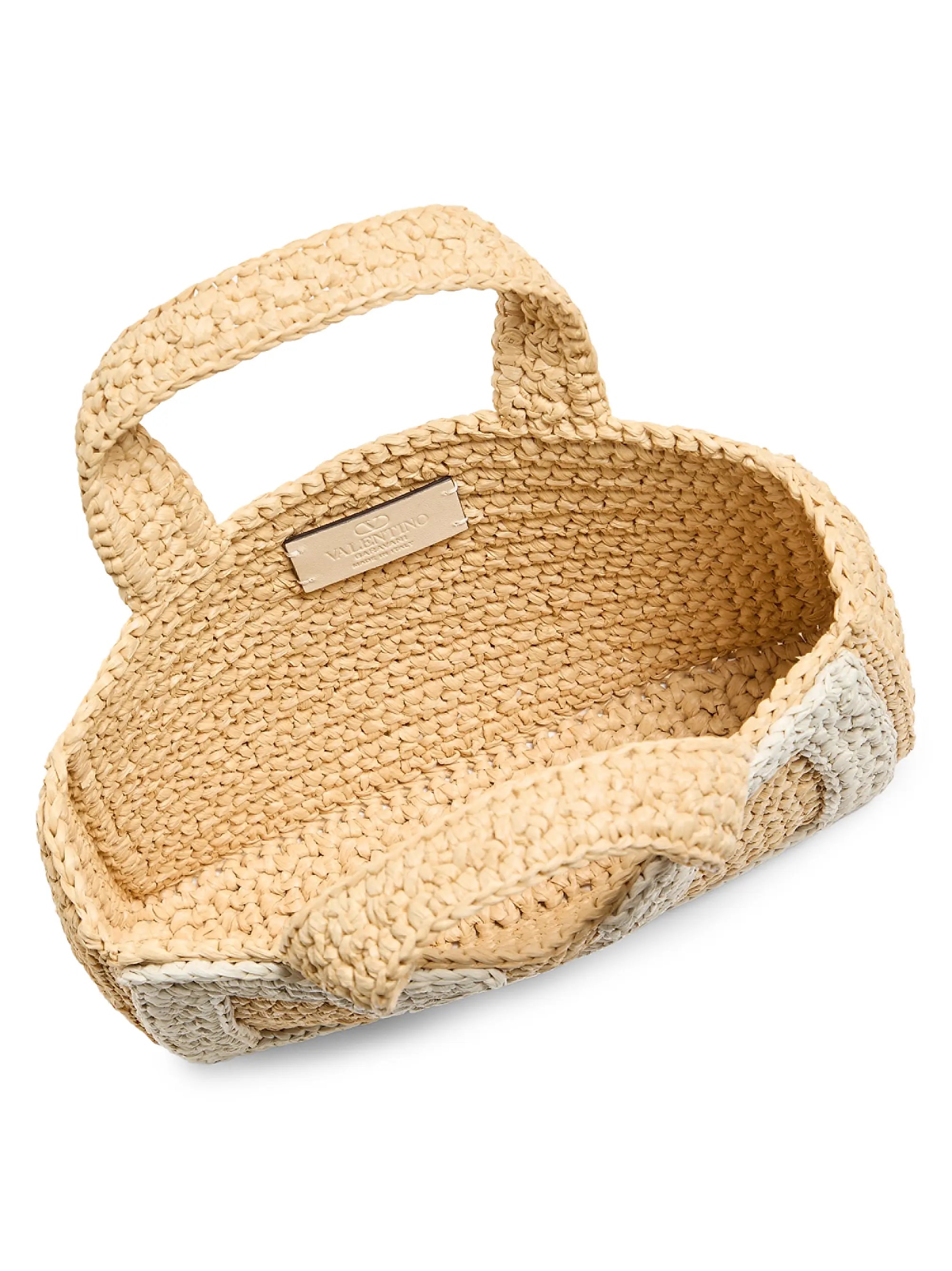 Valentino Garavani Viva Superstar Small Shopping Bag in Raffia