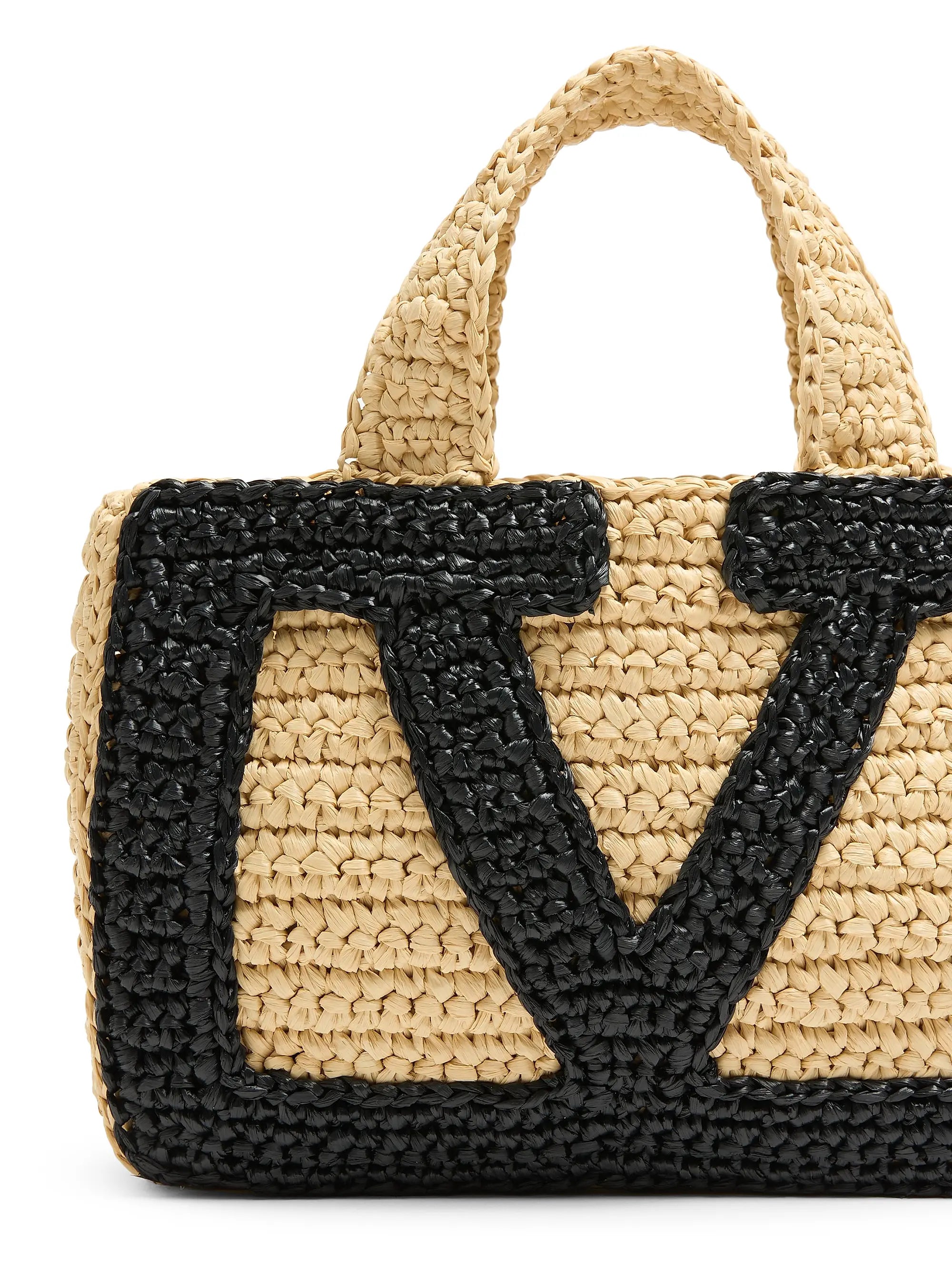 Valentino Garavani Viva Superstar Small Shopping Bag in Raffia