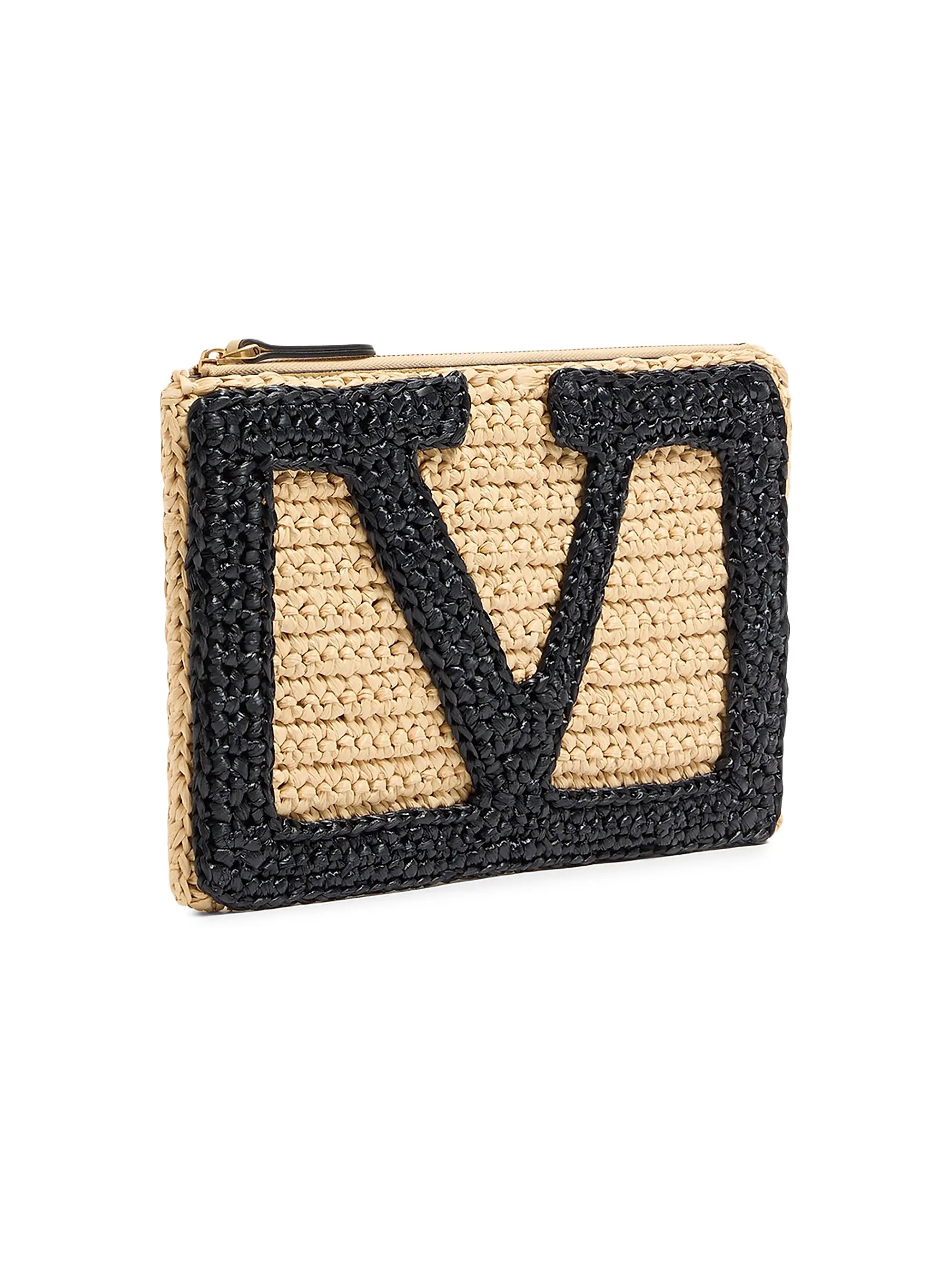 Valentino Garavani Viva Superstar Synthetic Raffia Pouch