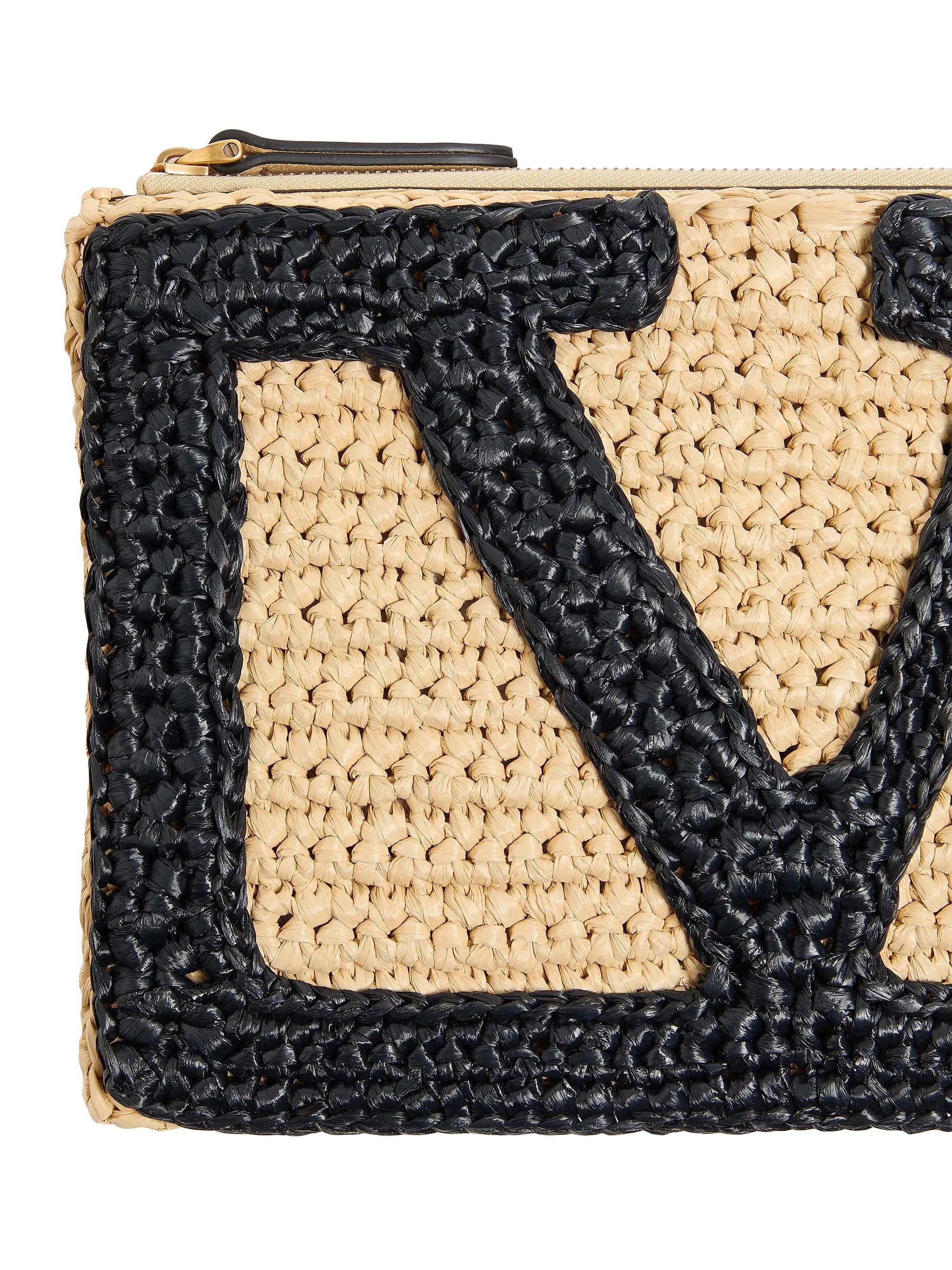 Valentino Garavani Viva Superstar Synthetic Raffia Pouch