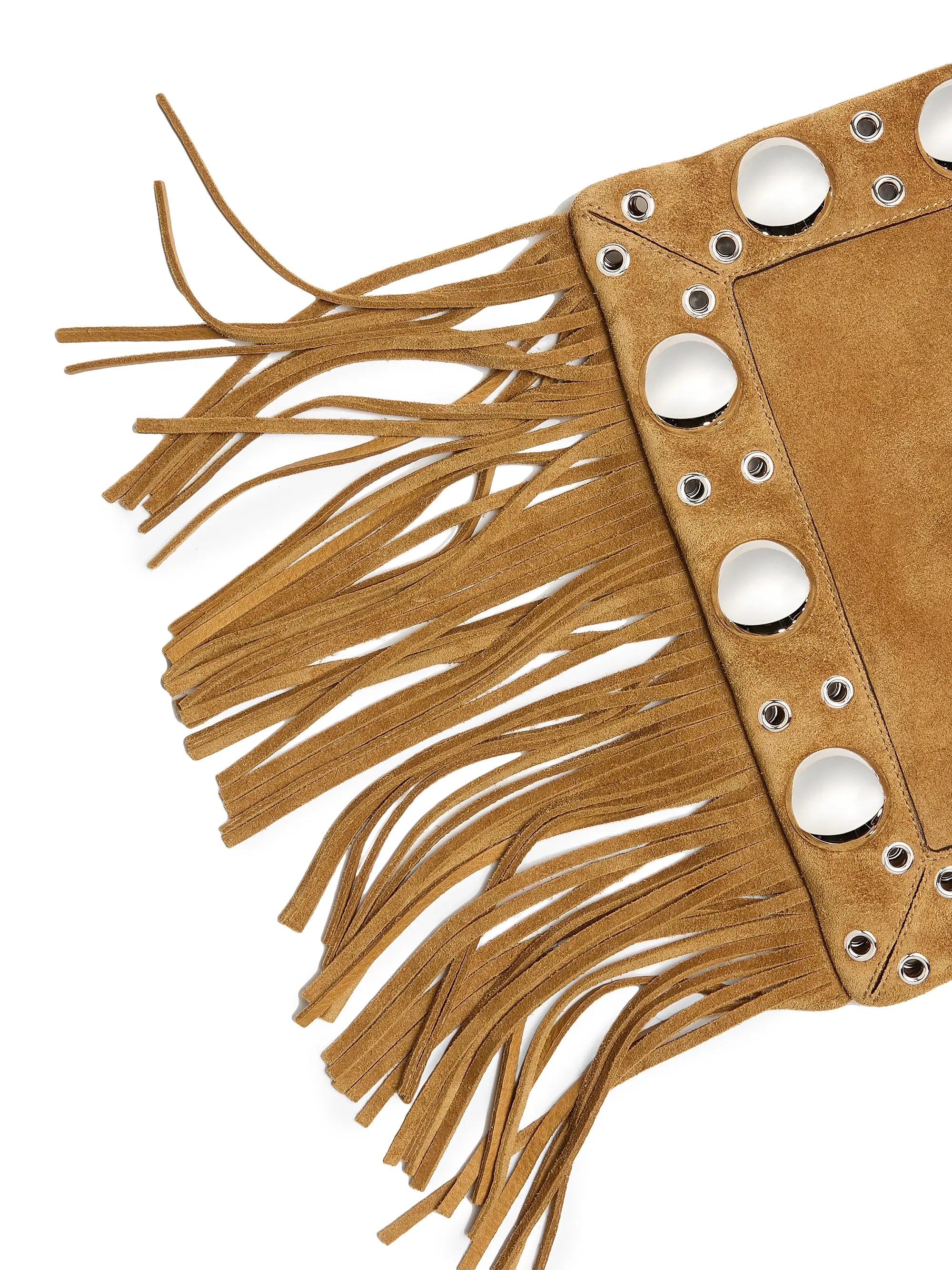 Valentino Garavani Nellcôte Suede Shoulder Bag with Fringes