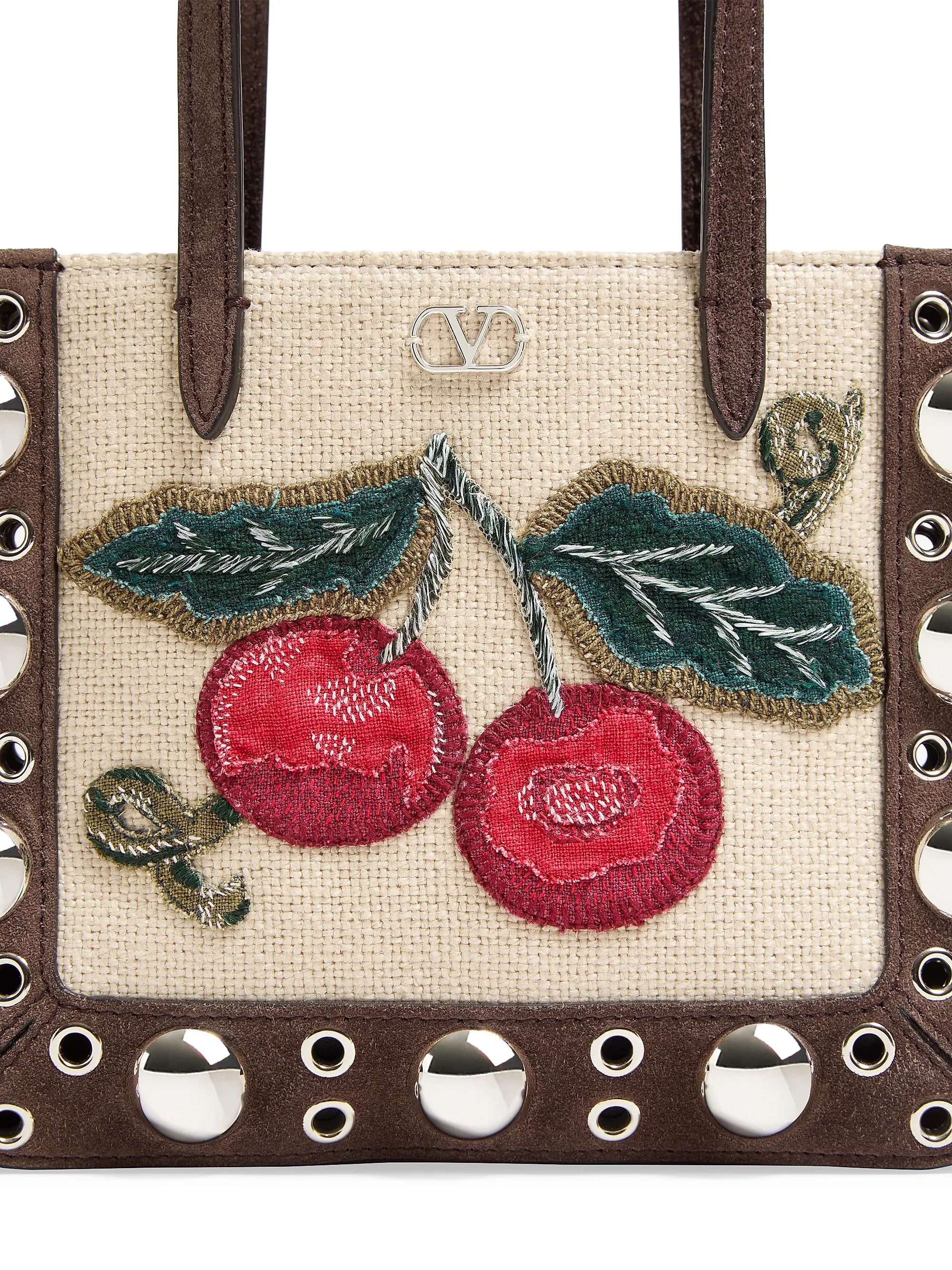 Valentino Garavani Nellcote Mini Embroidered Tote Shopping Bag