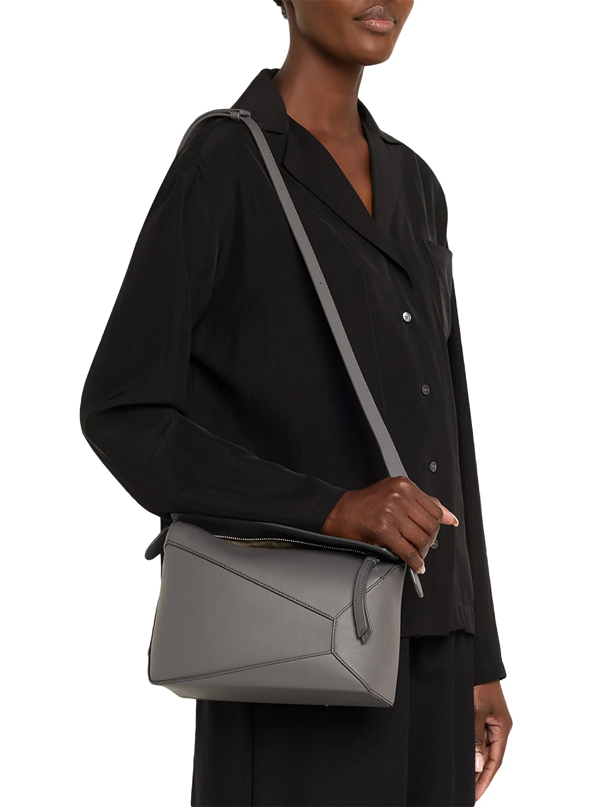 LOEWE Small Puzzle Edge Leather Shoulder Bag