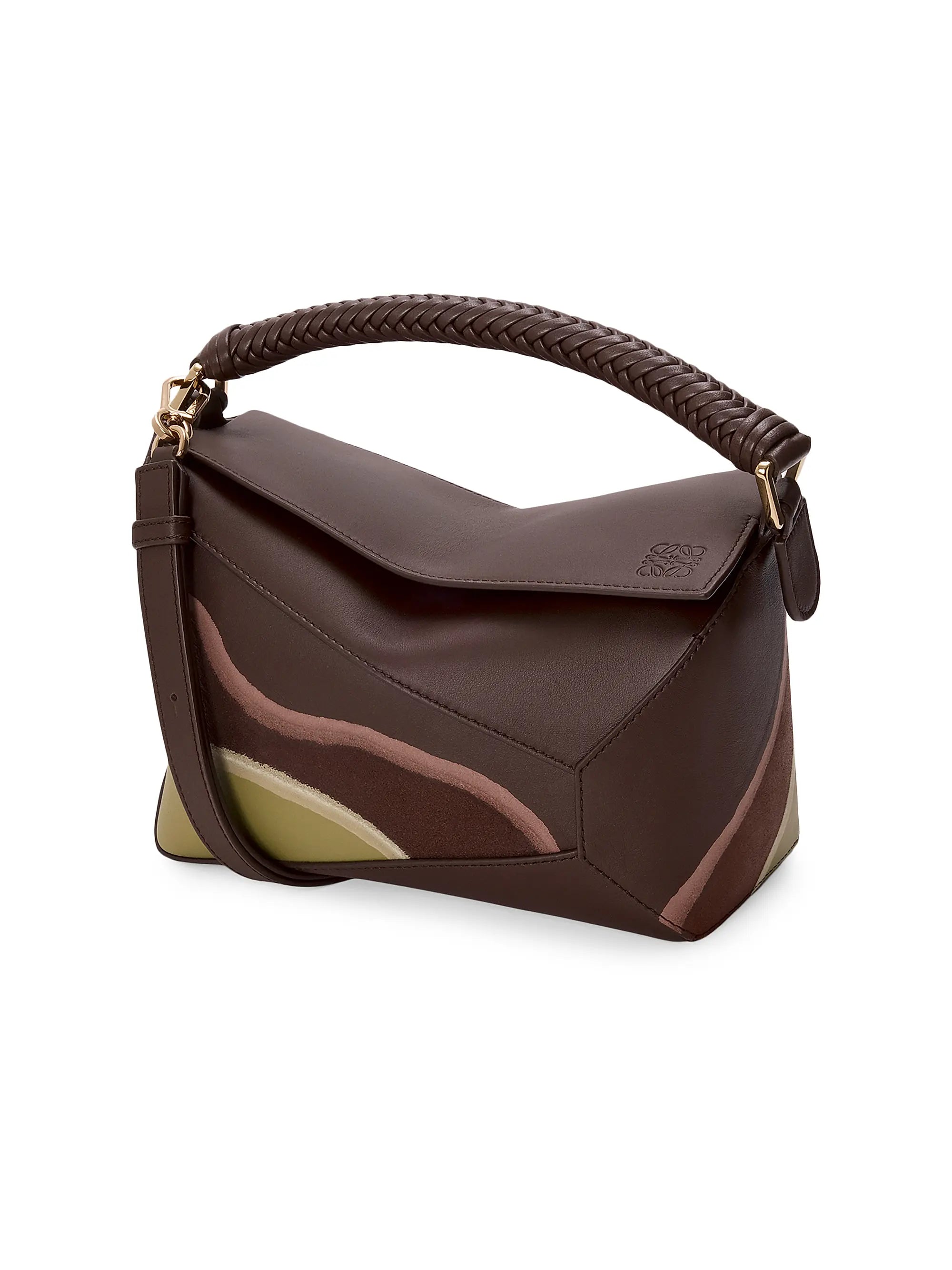LOEWE Puzzle Edge Landscape Leather Top Handle Bag