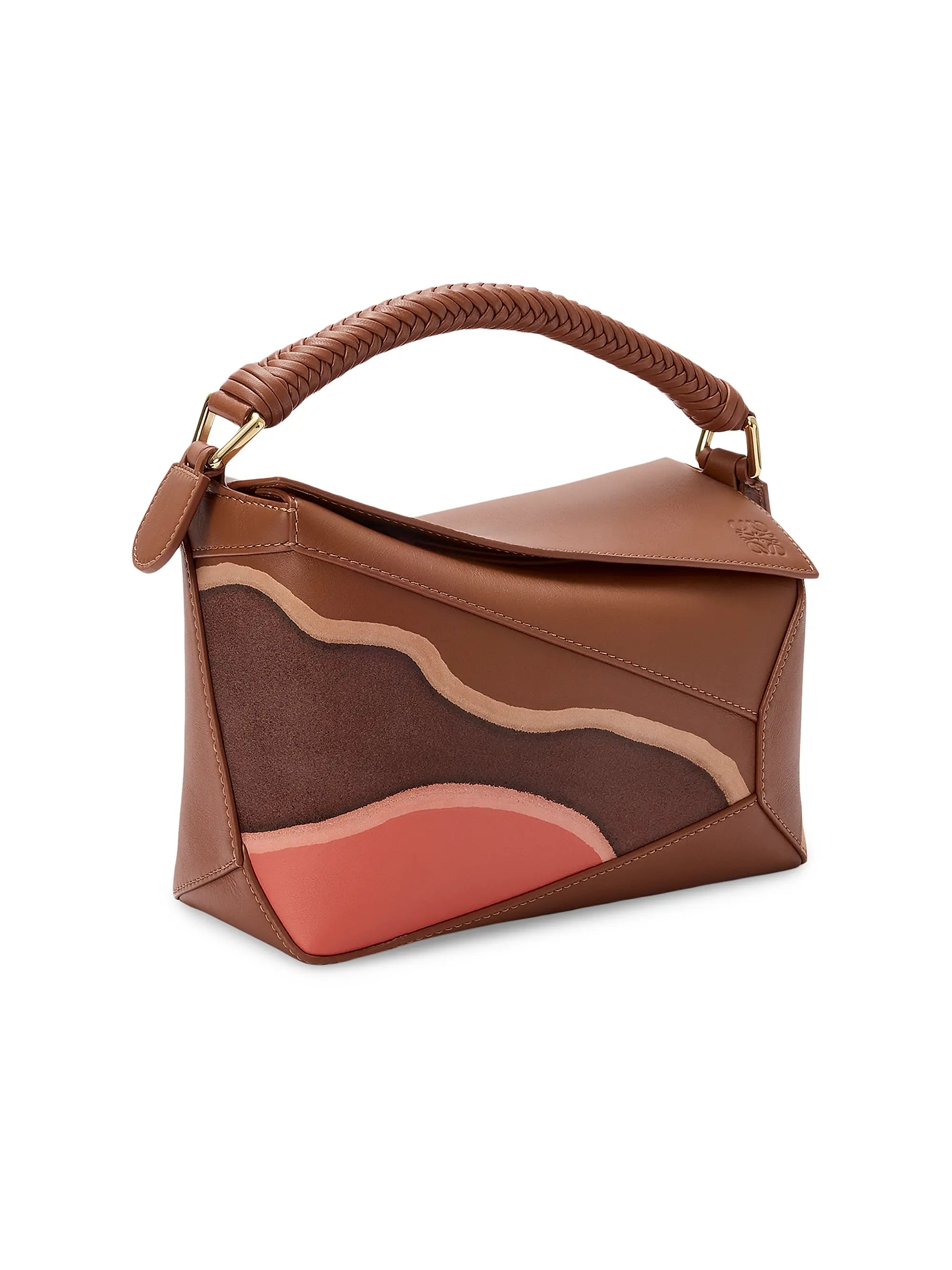 LOEWE Puzzle Edge Landscape Leather Top Handle Bag