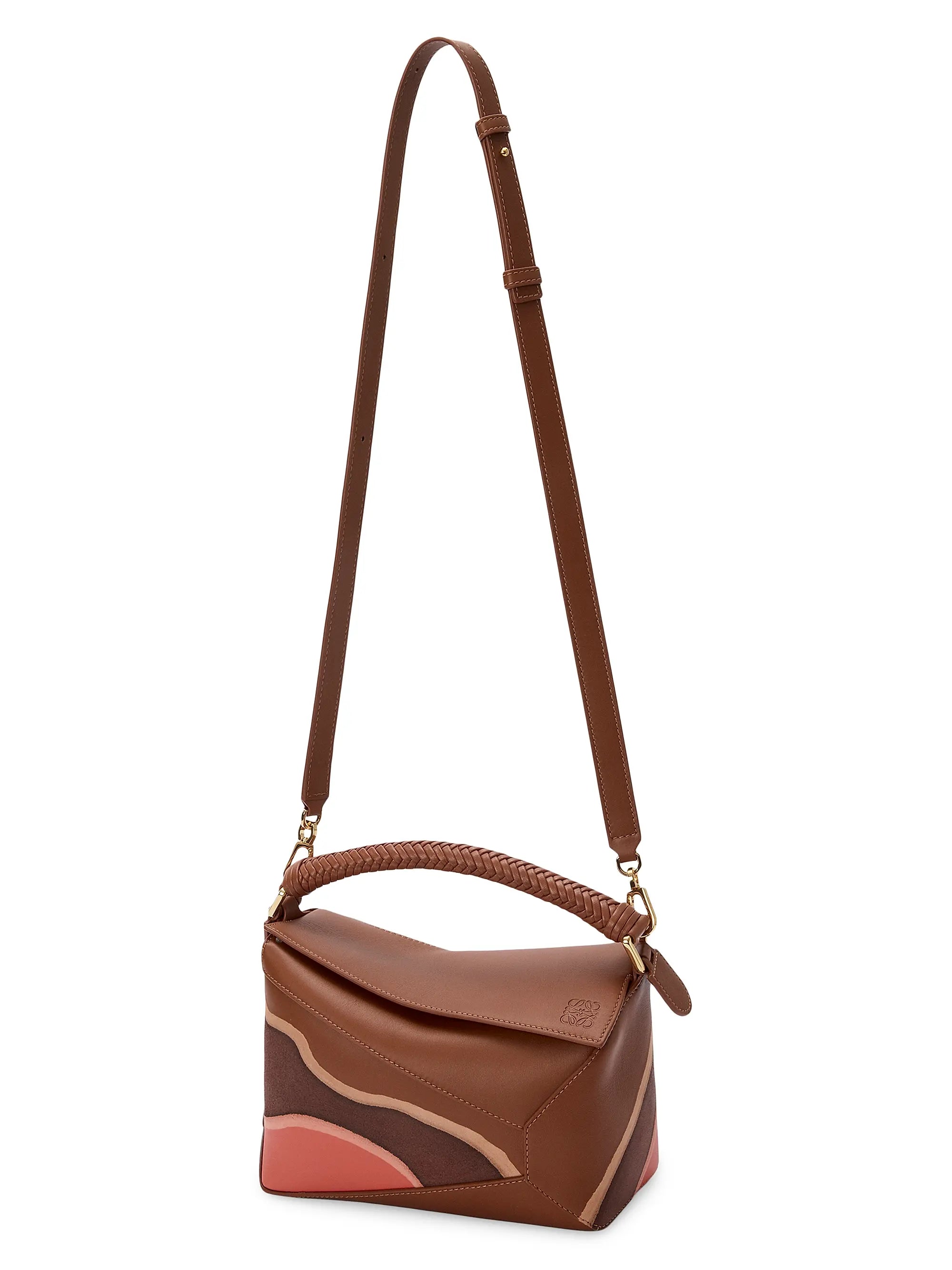 LOEWE Puzzle Edge Landscape Leather Top Handle Bag