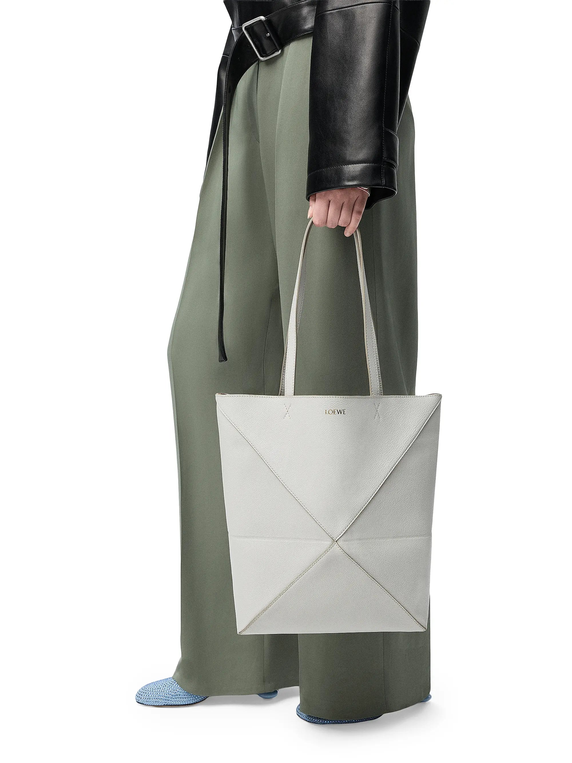 LOEWE Medium Puzzle Fold Grained Leather Tote Bag