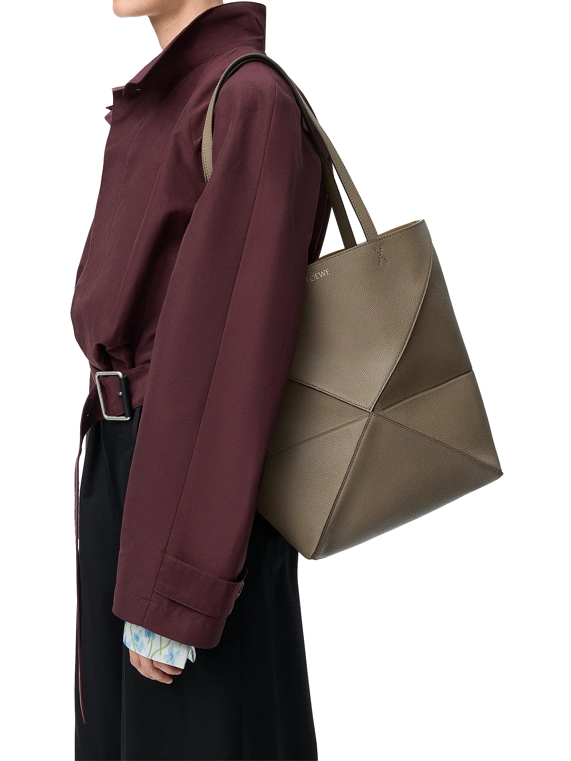 LOEWE Medium Puzzle Fold Grained Leather Tote Bag
