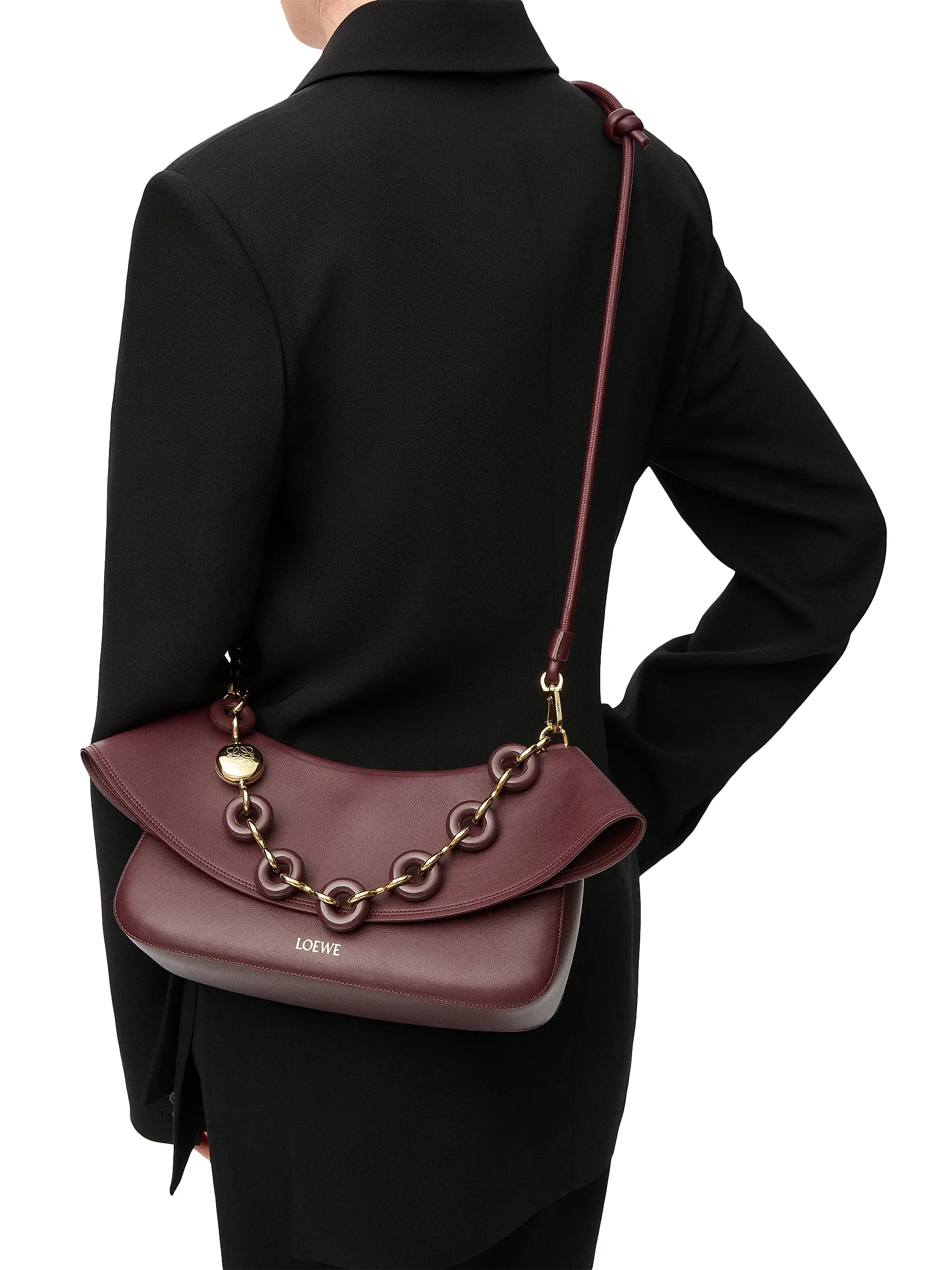 LOEWE Medium Ola Chain Leather Shoulder Bag