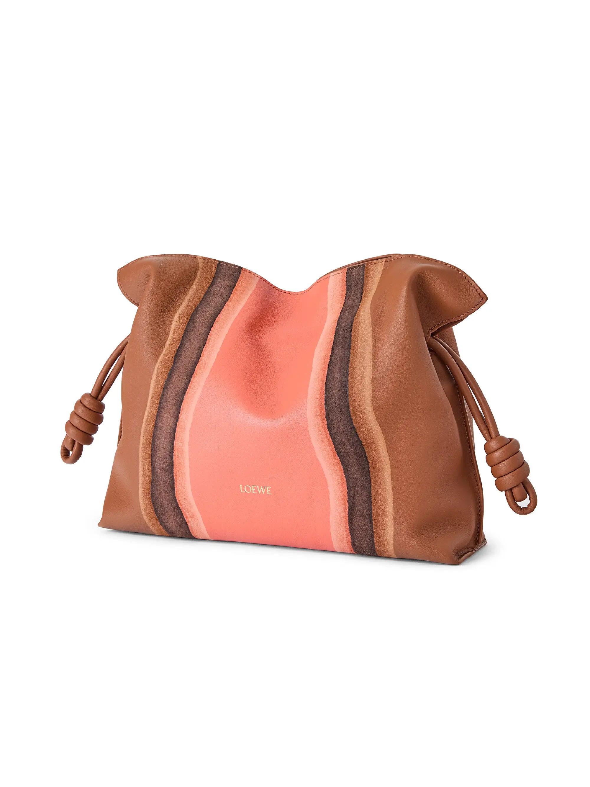 LOEWE Flamenco Landscape Leather Clutch