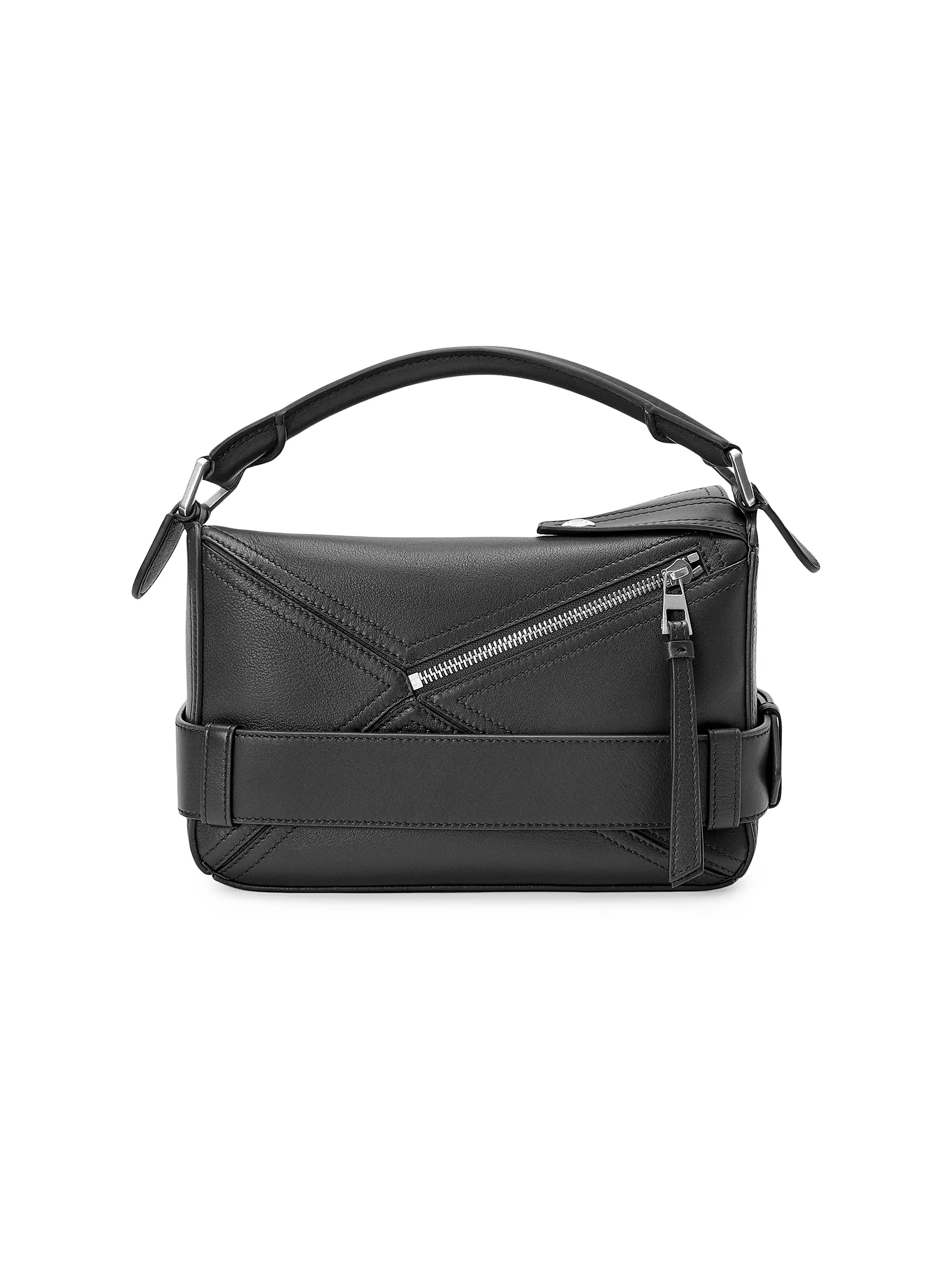 LOEWE Puzzle Biker Leather Top Handle Bag