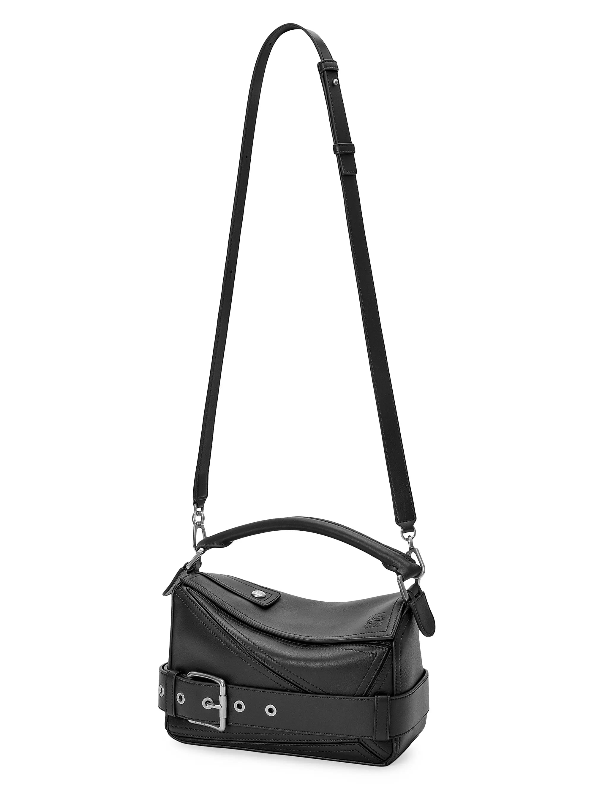 LOEWE Puzzle Biker Leather Top Handle Bag