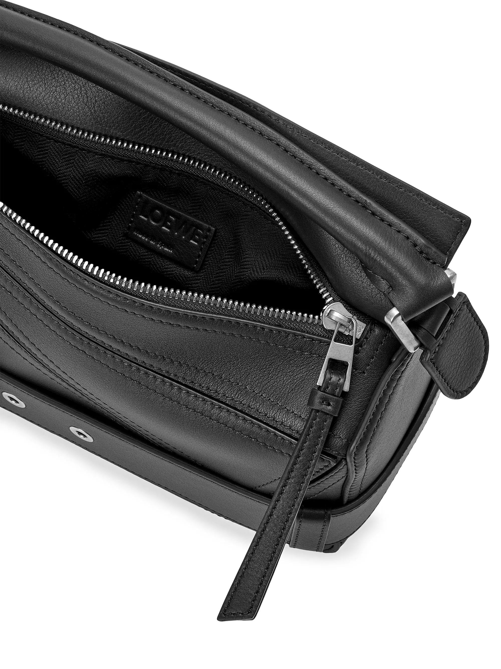 LOEWE Puzzle Biker Leather Top Handle Bag
