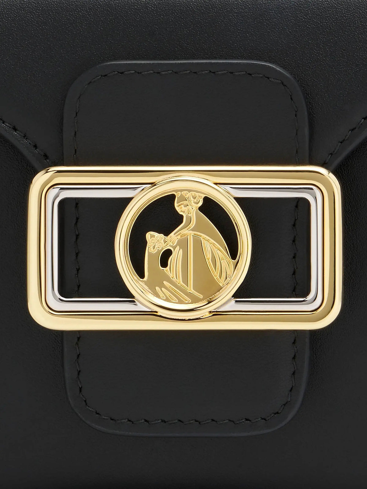 Lanvin Nano Pencil Cat Top Handle Bag in Leather and Rhinestone