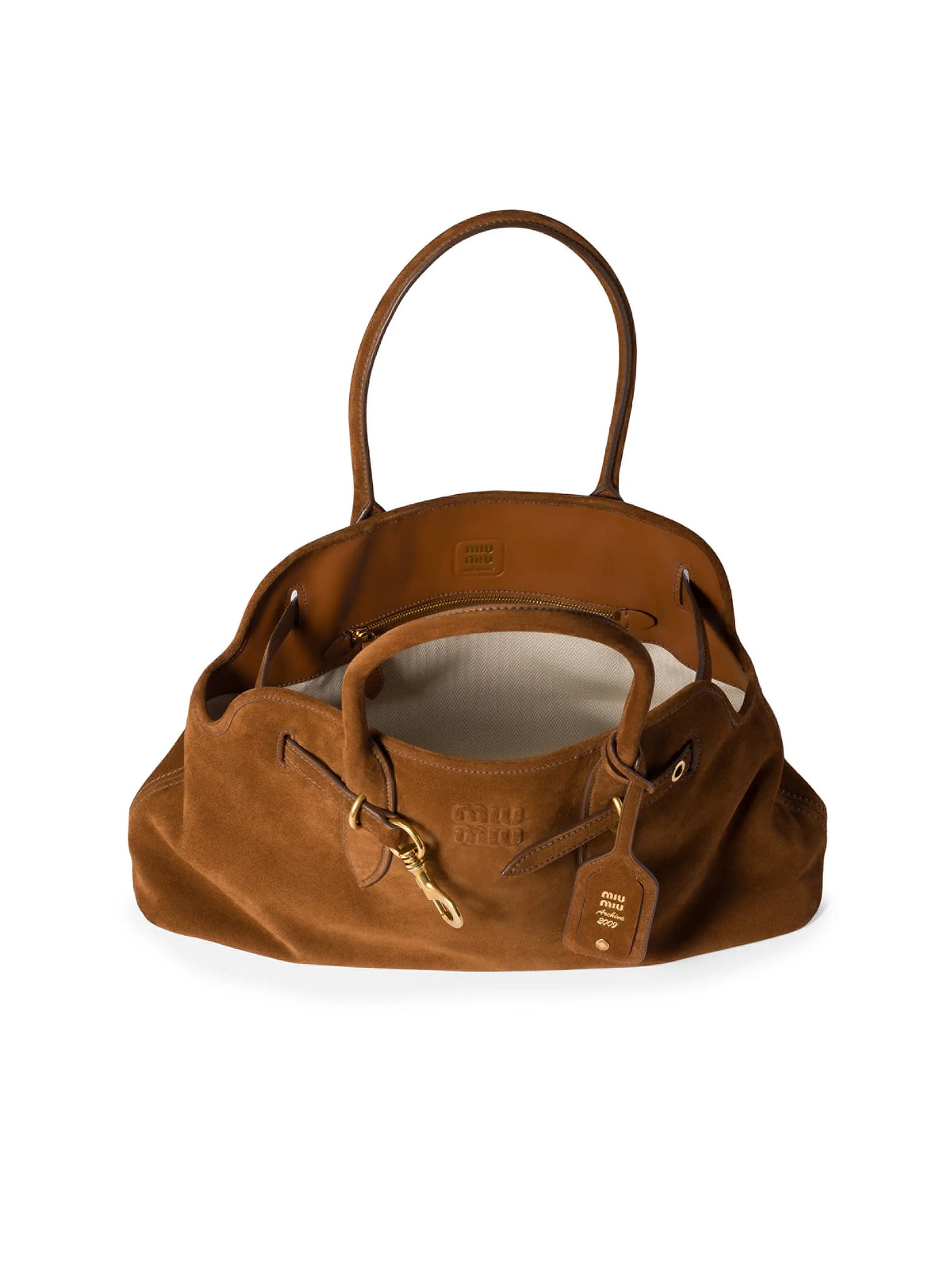 Miu Miu Aventure Suede Shoulder Bag