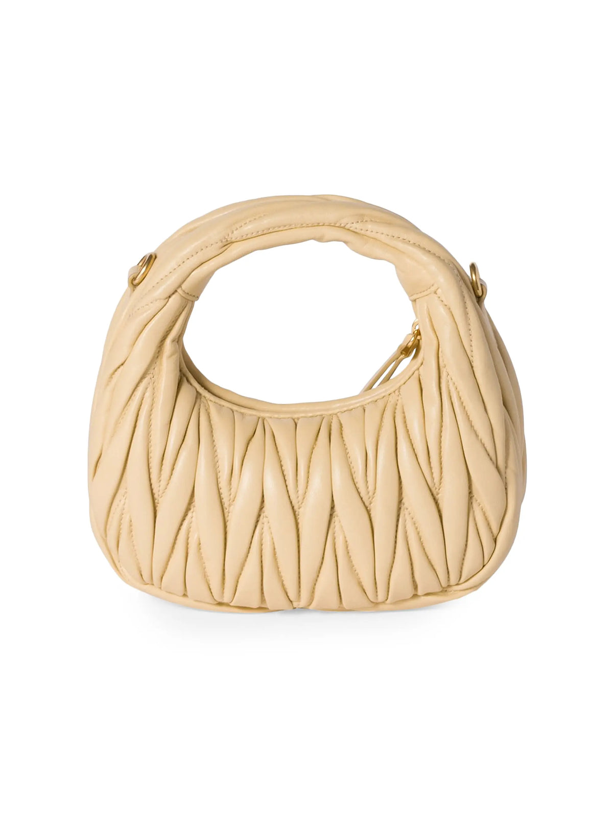 Miu Miu Wander Matelassé Nappa Leather Hobo Mini-Bag