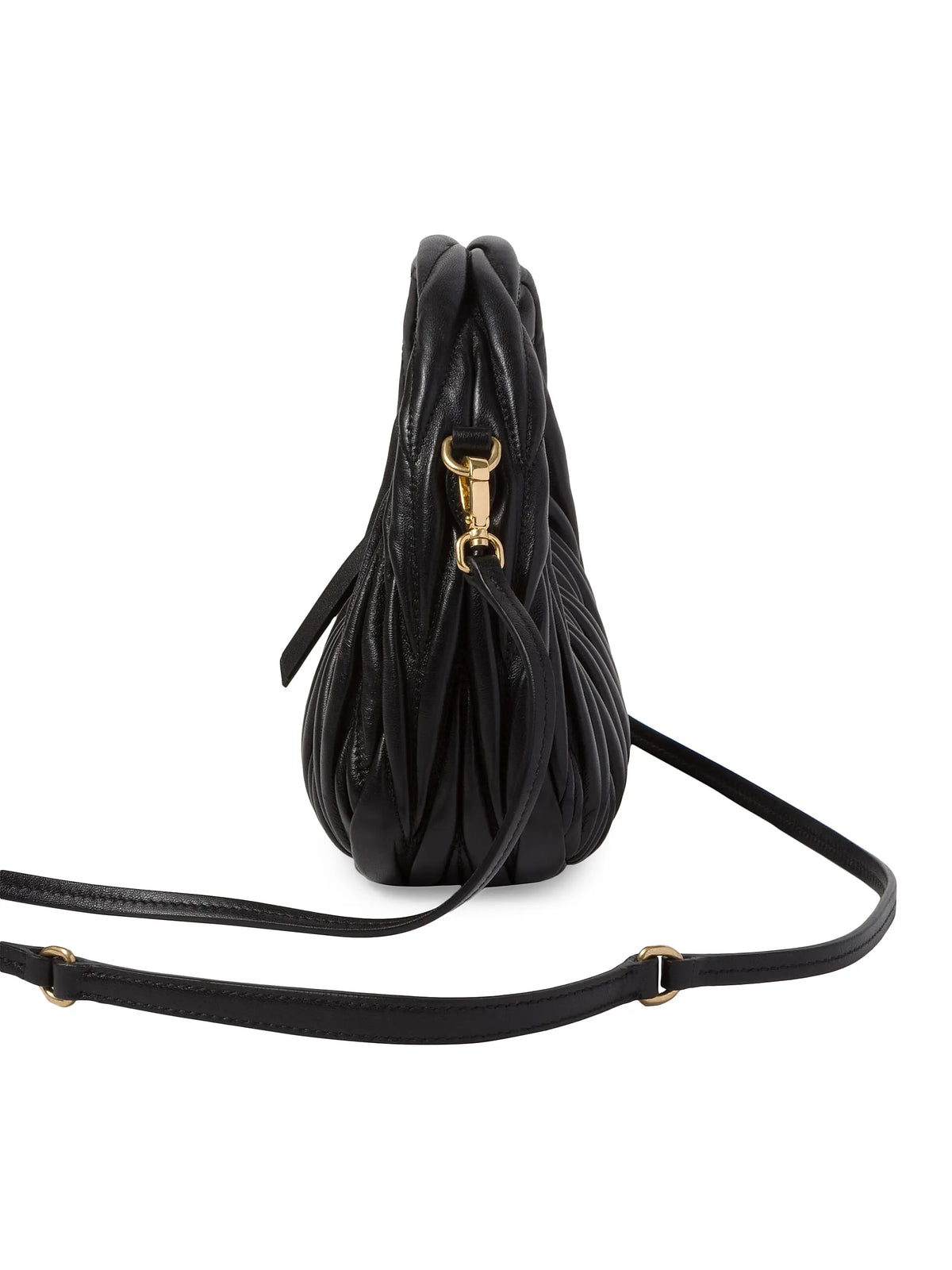 Miu Miu Wander Matelassé Nappa Leather Hobo Mini-Bag