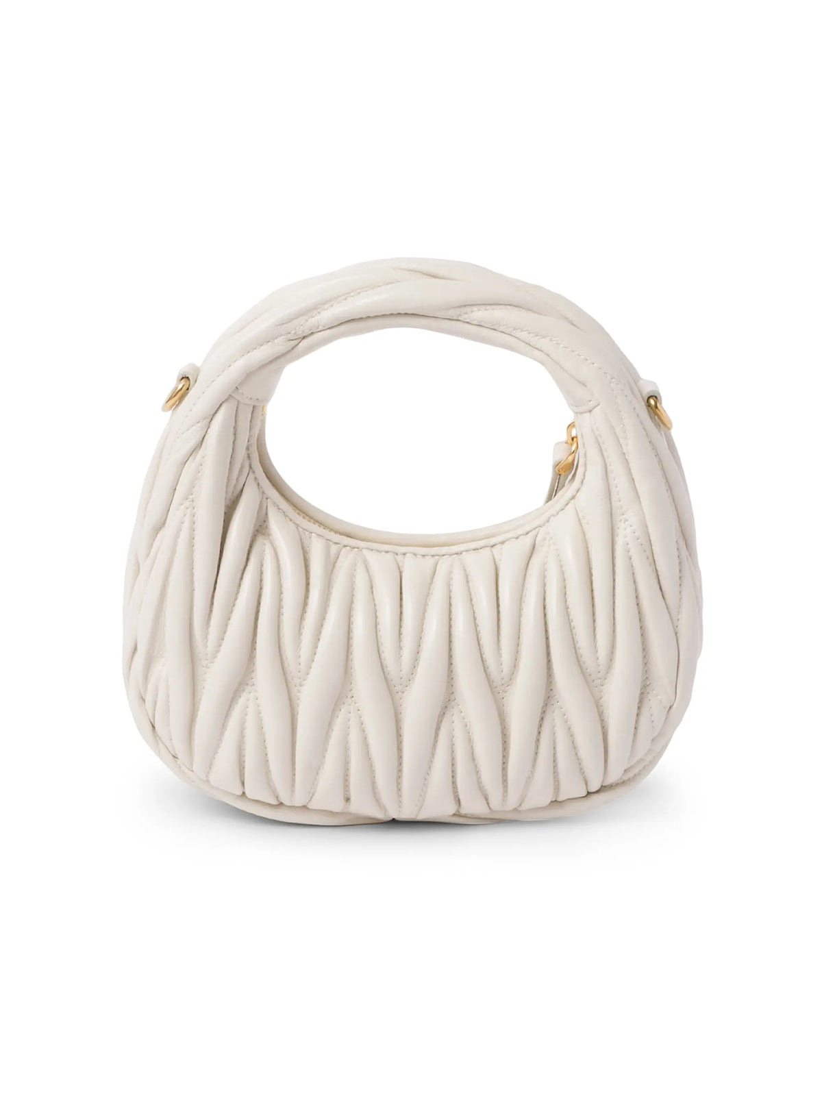 Miu Miu Wander Matelassé Nappa Leather Hobo Mini-Bag