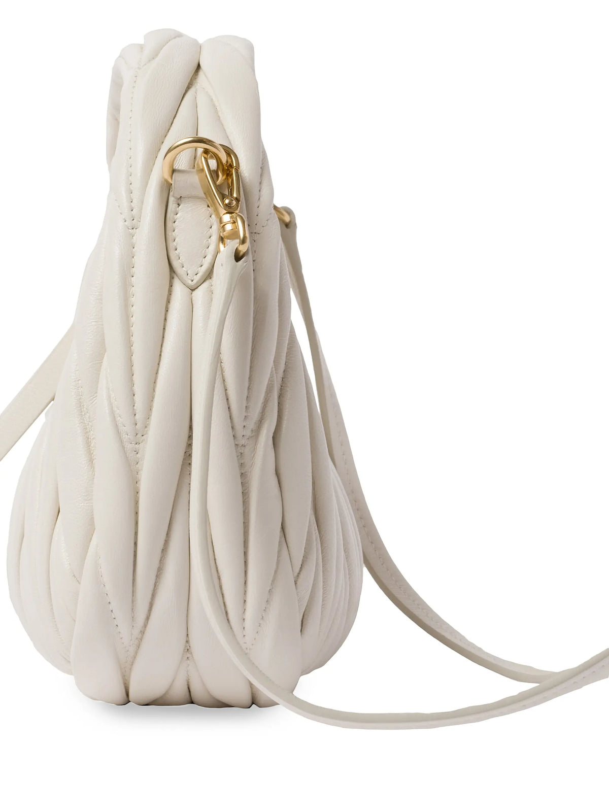 Miu Miu Wander Matelassé Nappa Leather Hobo Mini-Bag