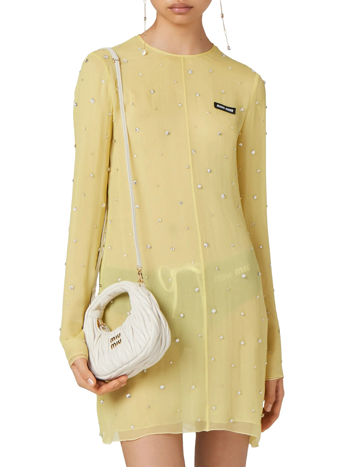 Miu Miu Wander Matelassé Nappa Leather Hobo Mini-Bag