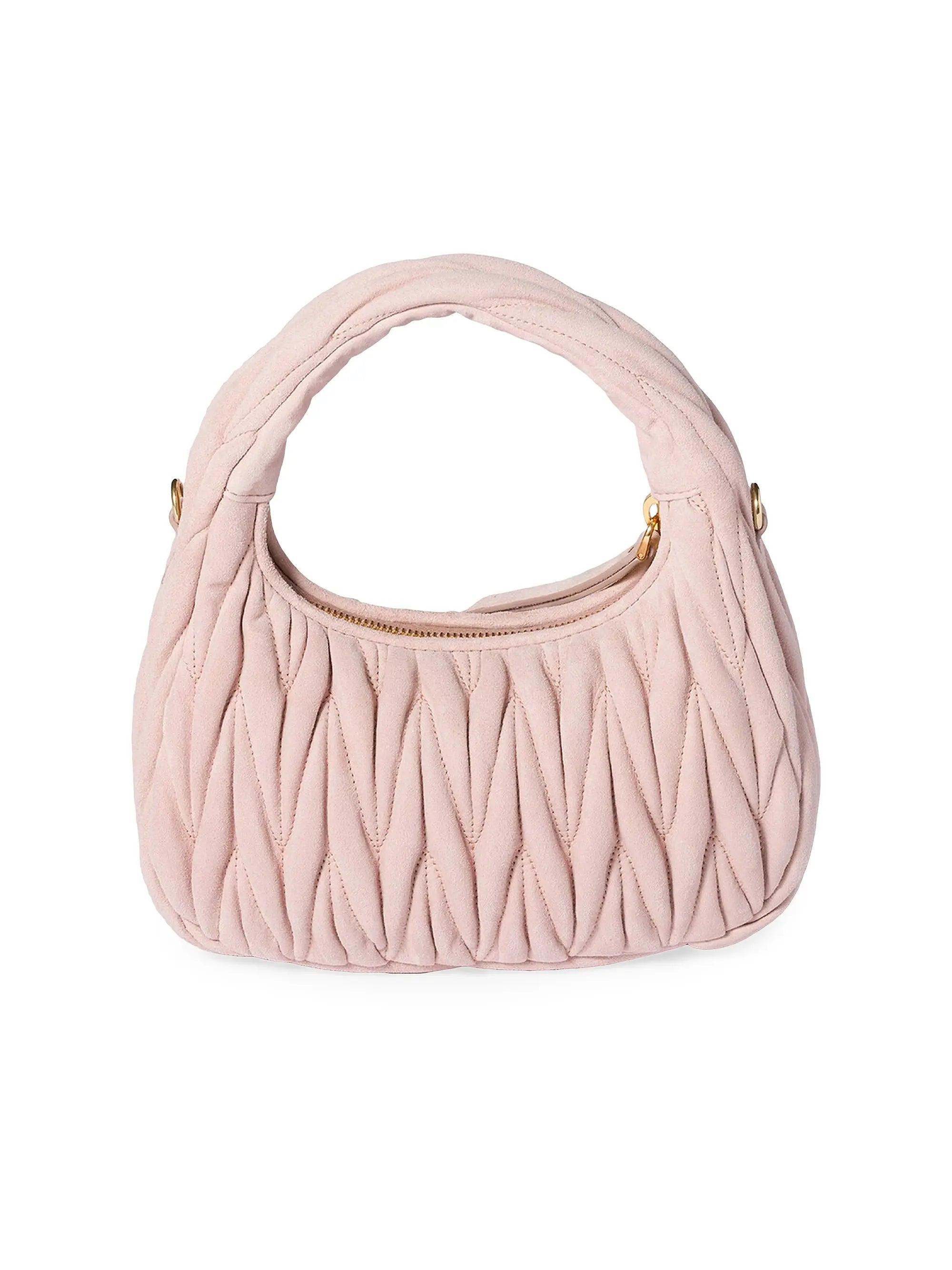 Miu Miu Wander Matelassé Suede Top Handle Bag