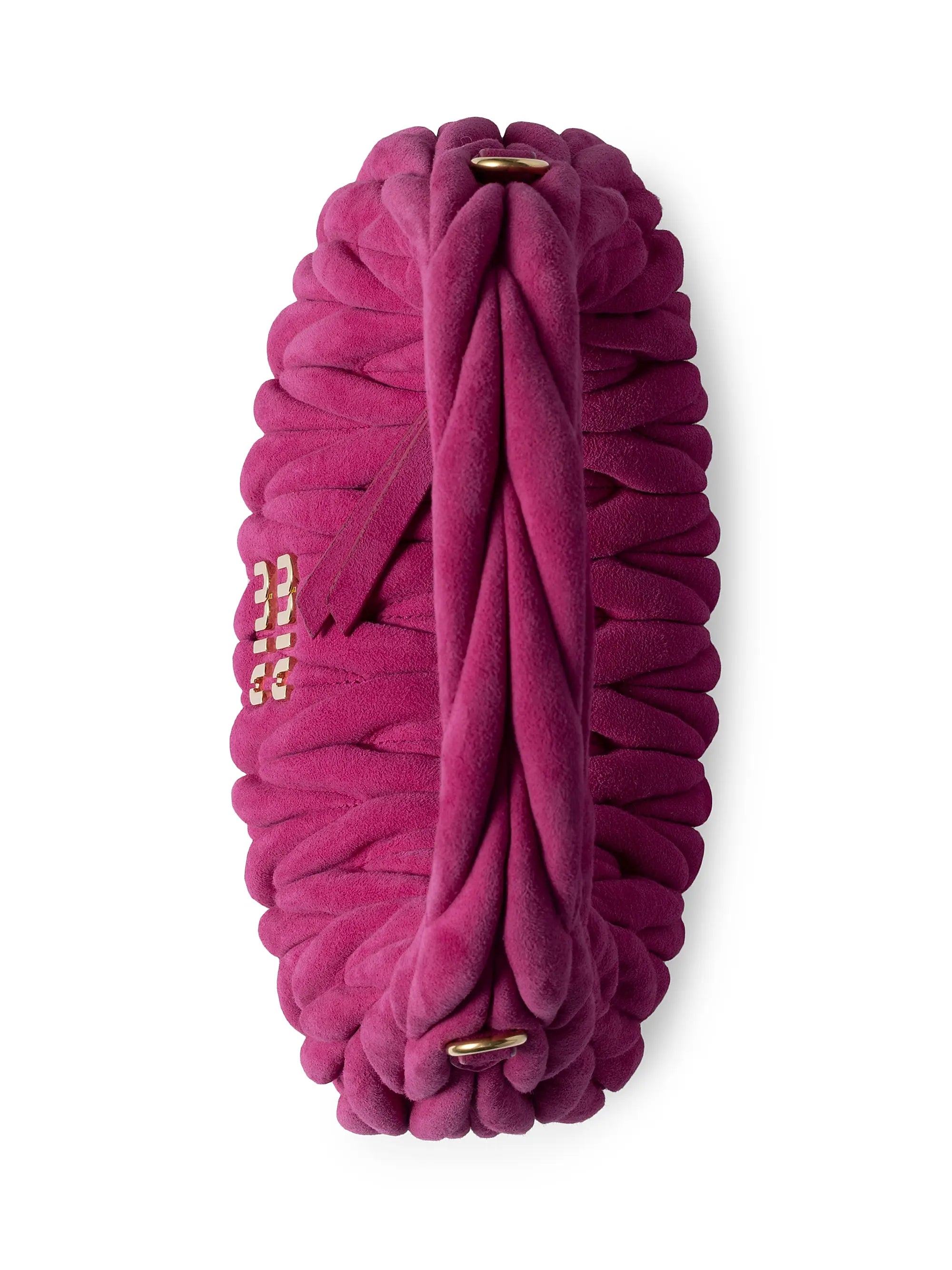 Miu Miu Wander Matelassé Suede Top Handle Bag