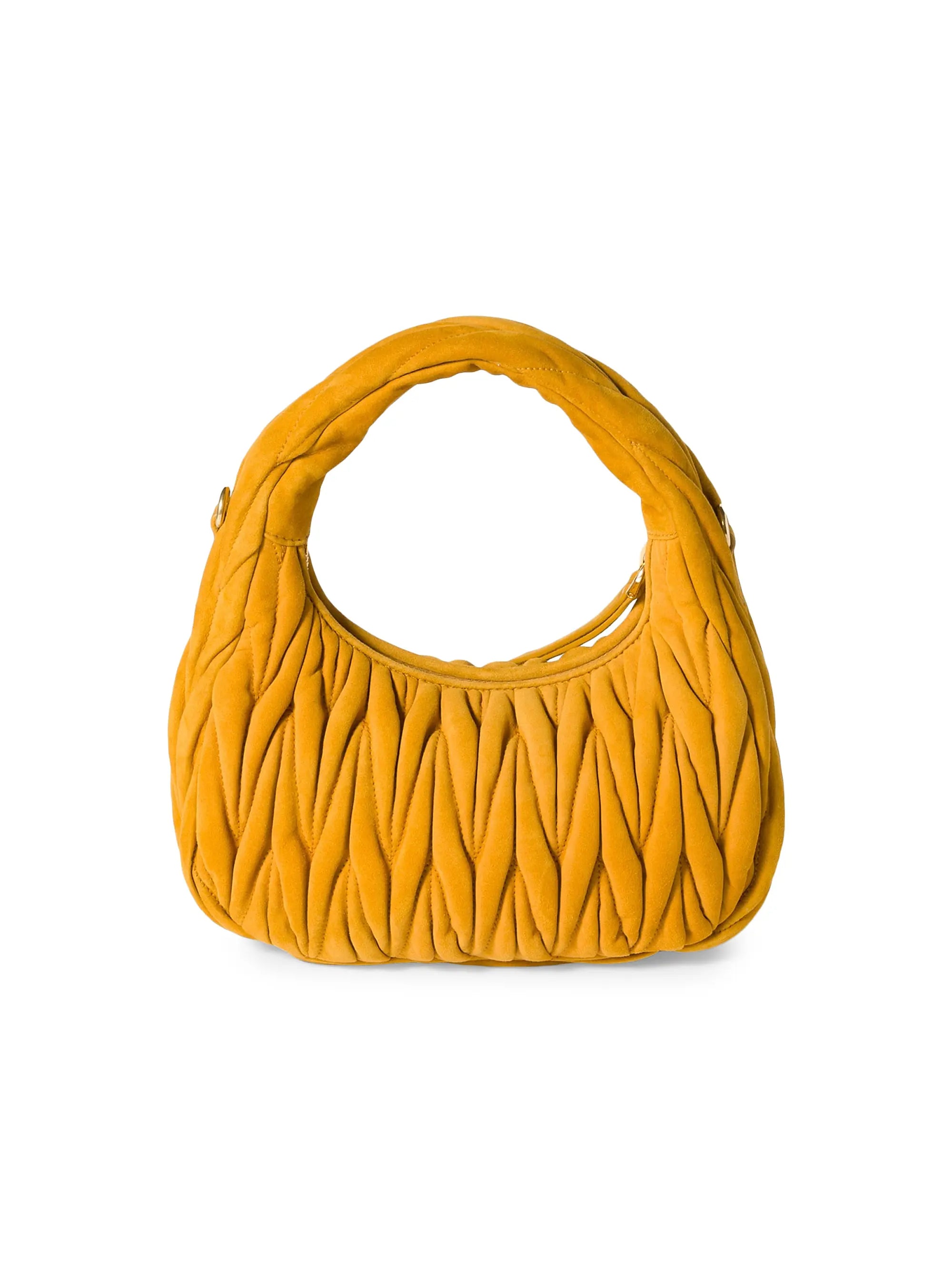 Miu Miu Wander Matelassé Suede Top Handle Bag