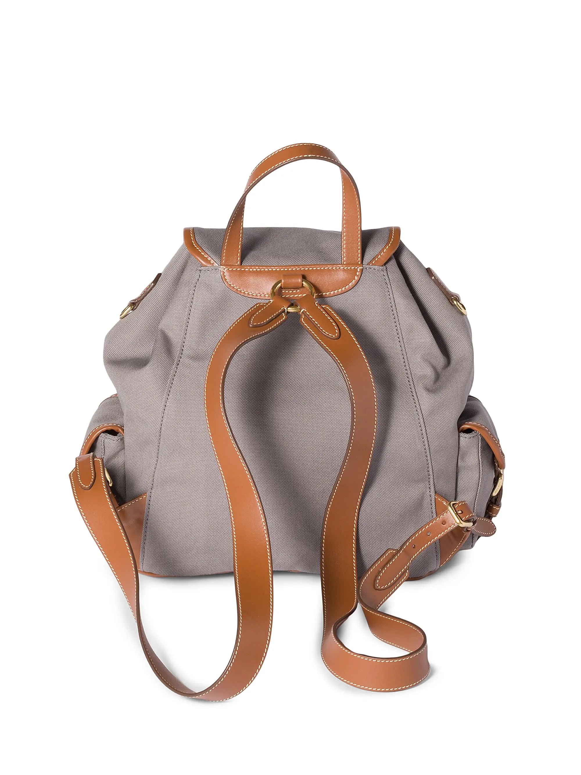 Miu Miu Canvas and Leather Backpack