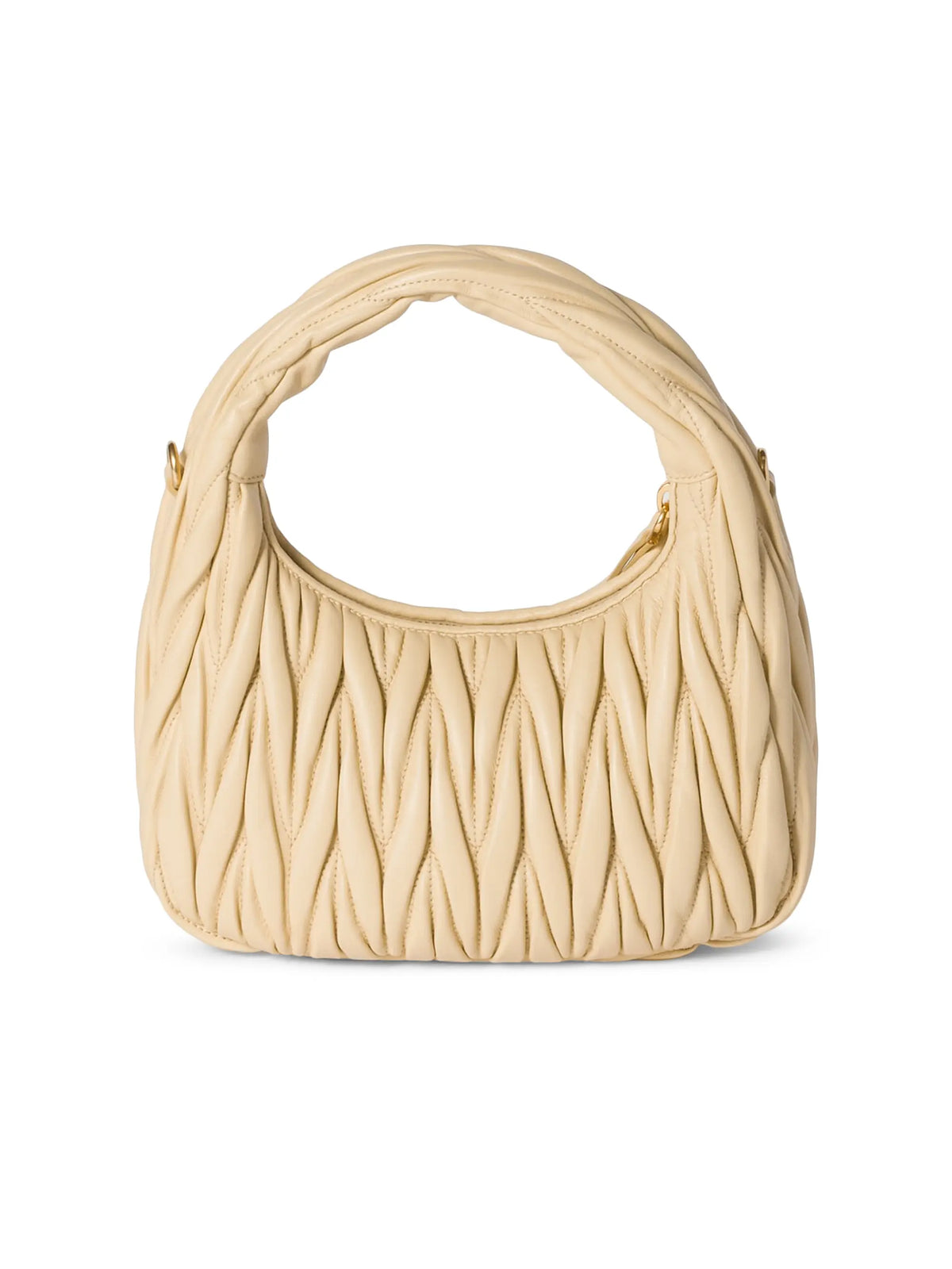 Miu Miu Wander Matelassé Nappa Leather Hobo Bag