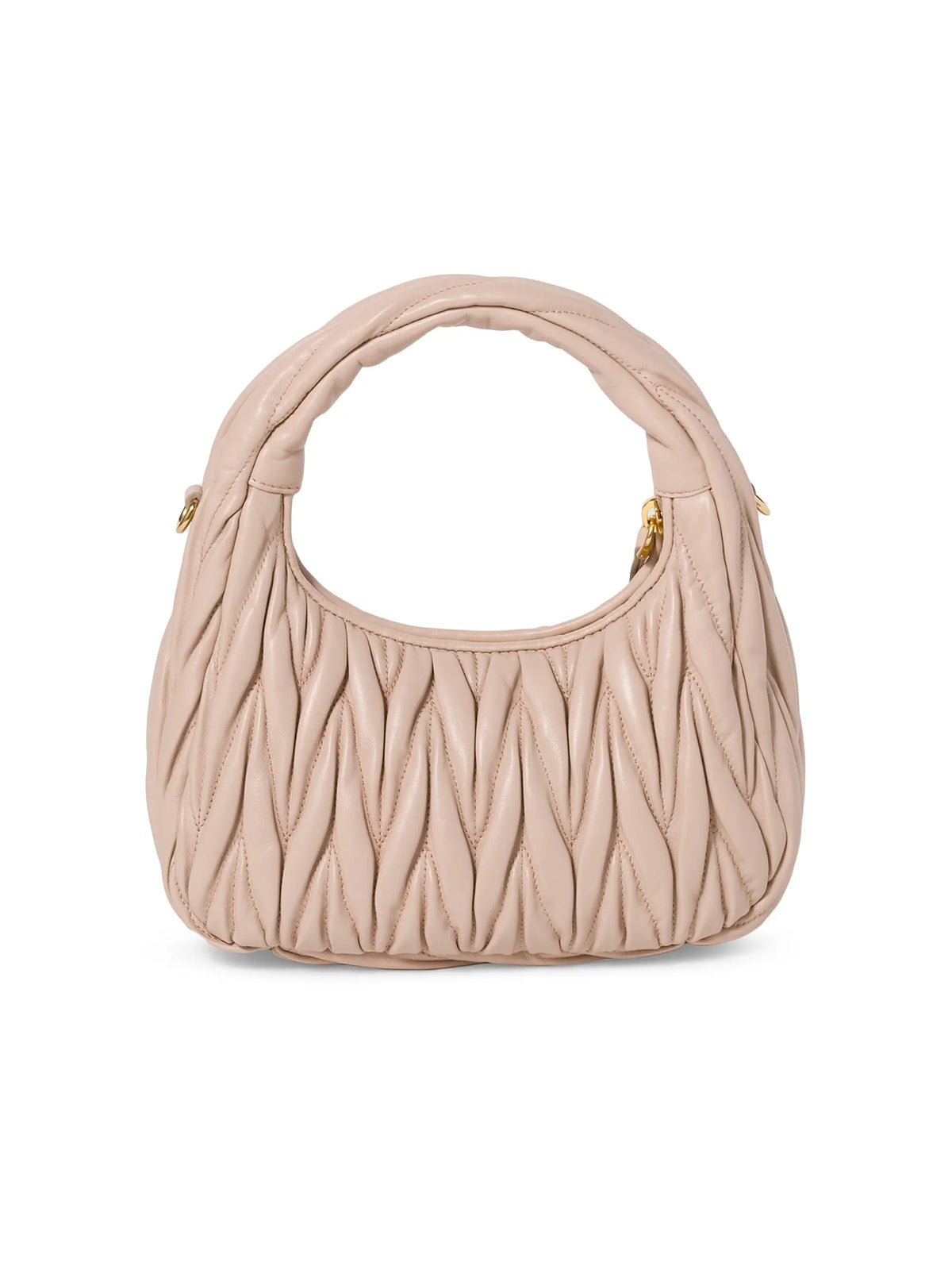 Miu Miu Wander Matelassé Nappa Leather Hobo Bag