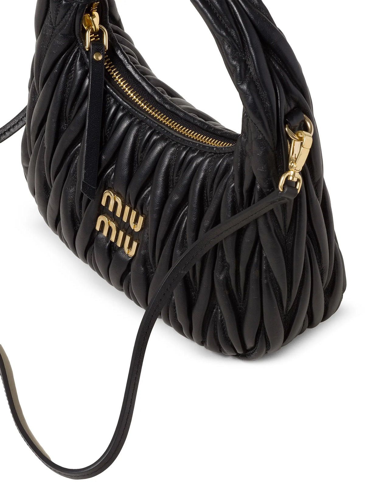 Miu Miu Wander Matelassé Nappa Leather Hobo Bag