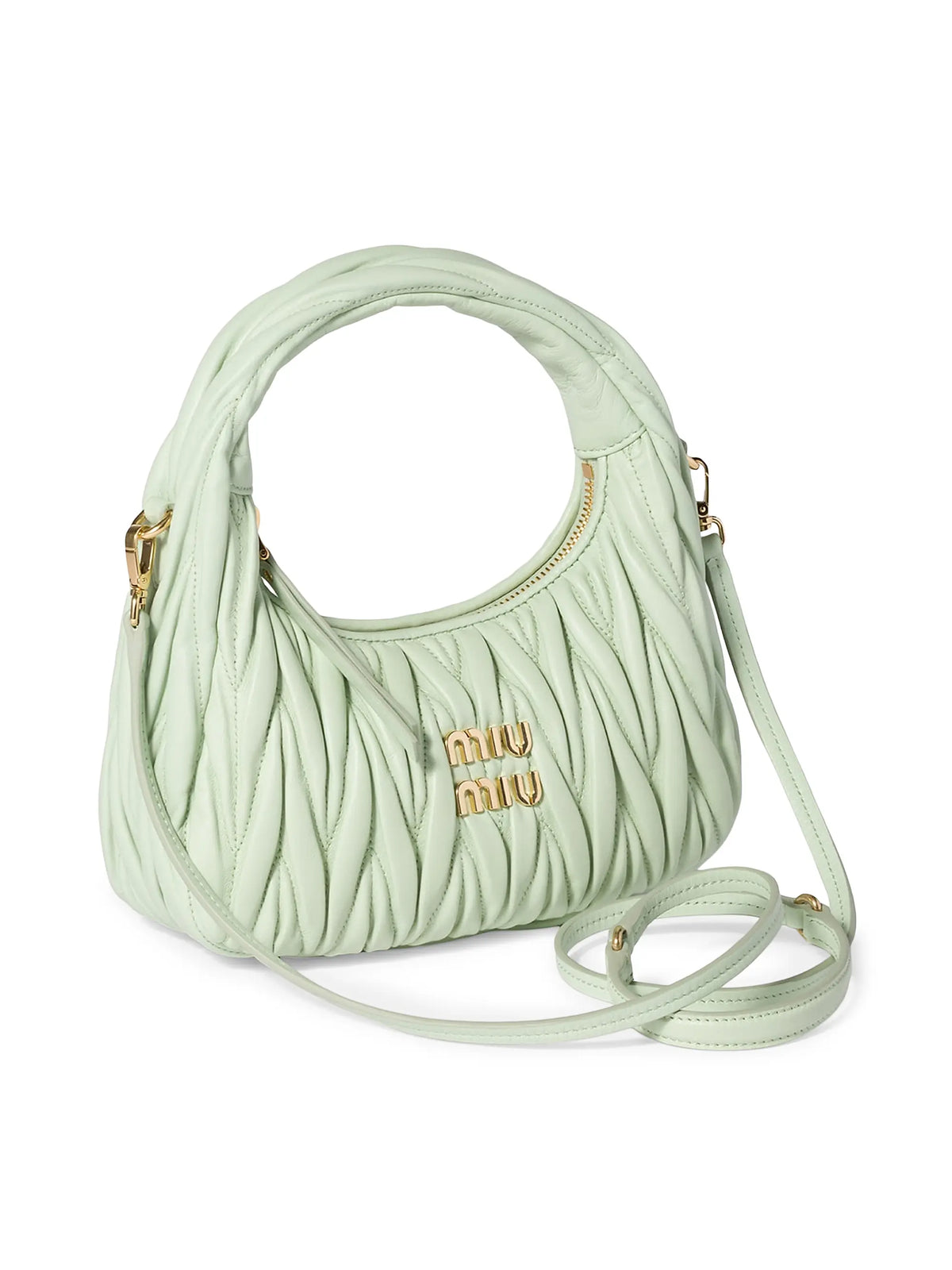 Miu Miu Women's Wander Matelassé Nappa Leather Hobo Bag, detail 2