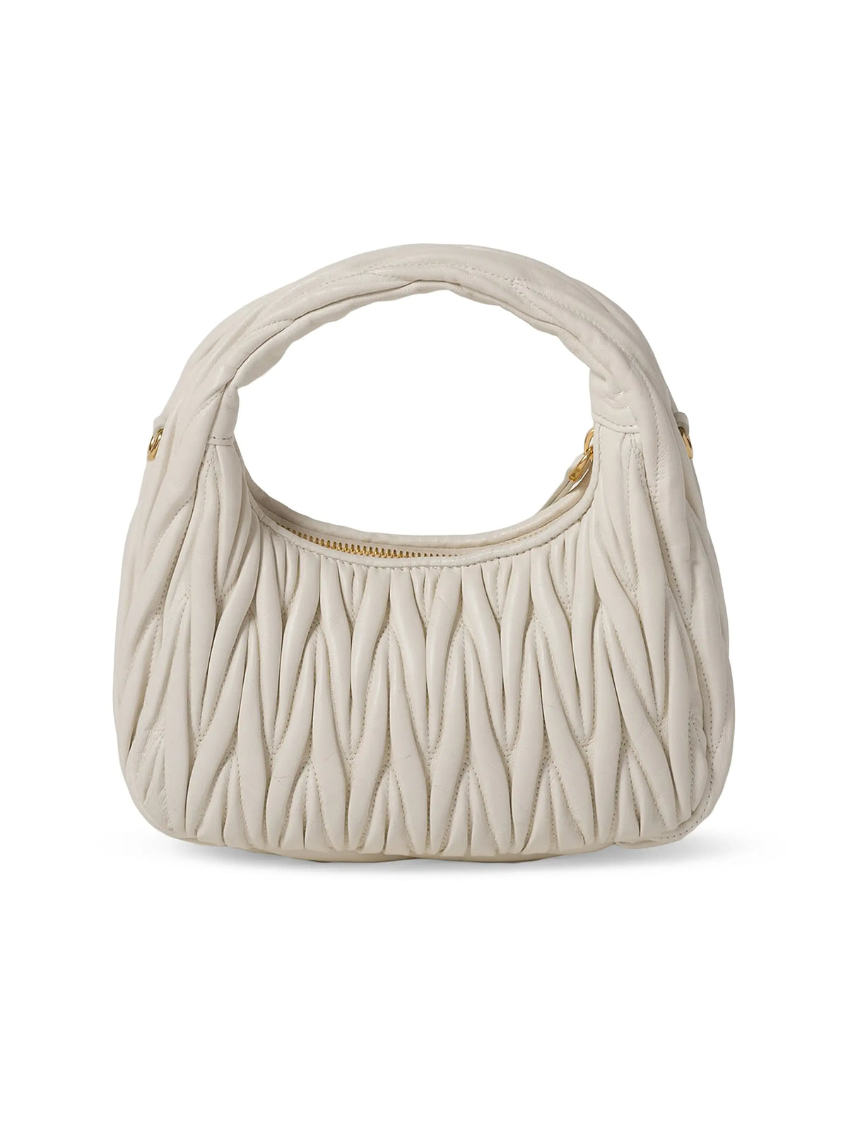 Miu Miu Wander Matelassé Nappa Leather Hobo Bag