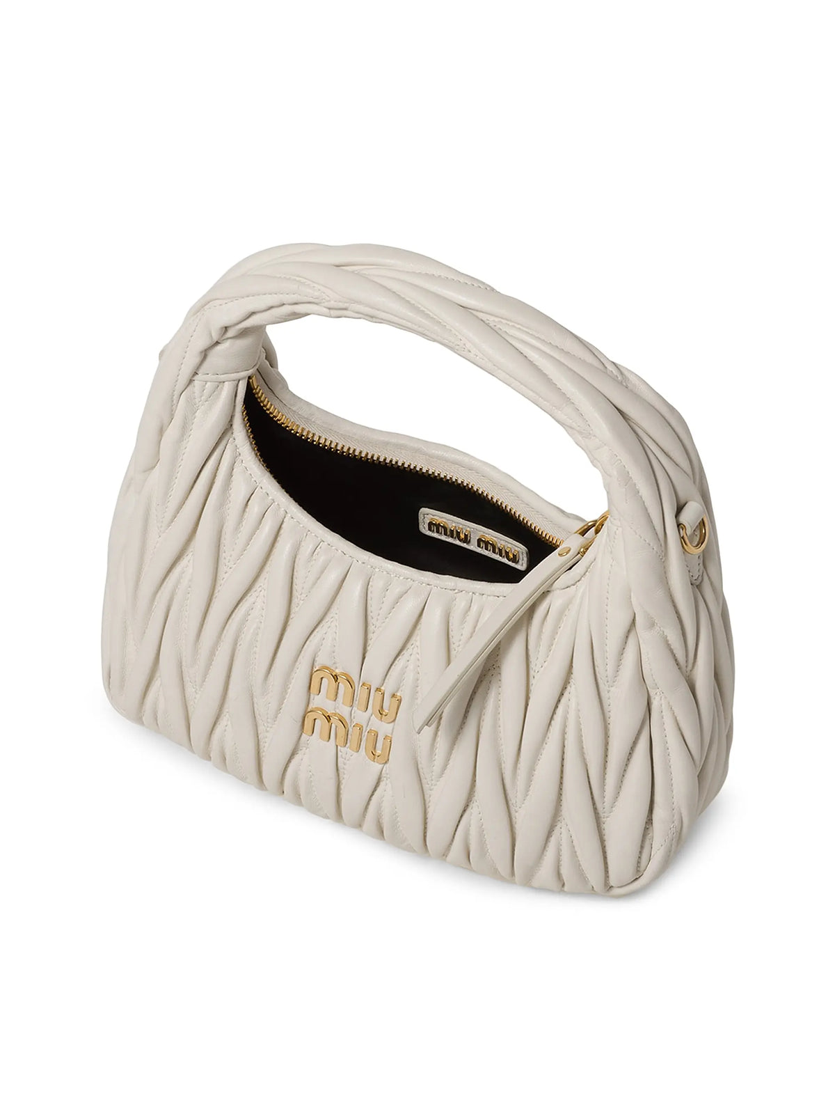 Miu Miu Wander Matelassé Nappa Leather Hobo Bag